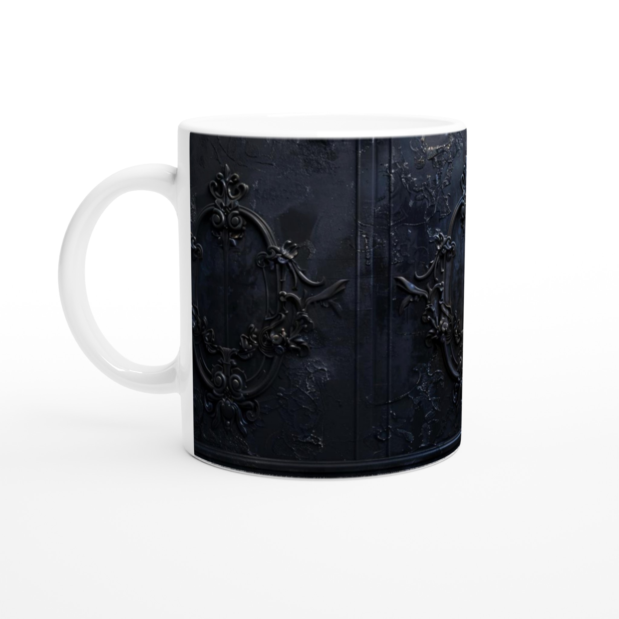 Barock Inramad Svart 11oz Keramikmugg - Skapa din drömdesign i en färg som sticker ut! 1 59deefd5-d9fd-4f72-a746-f6b8a5472976