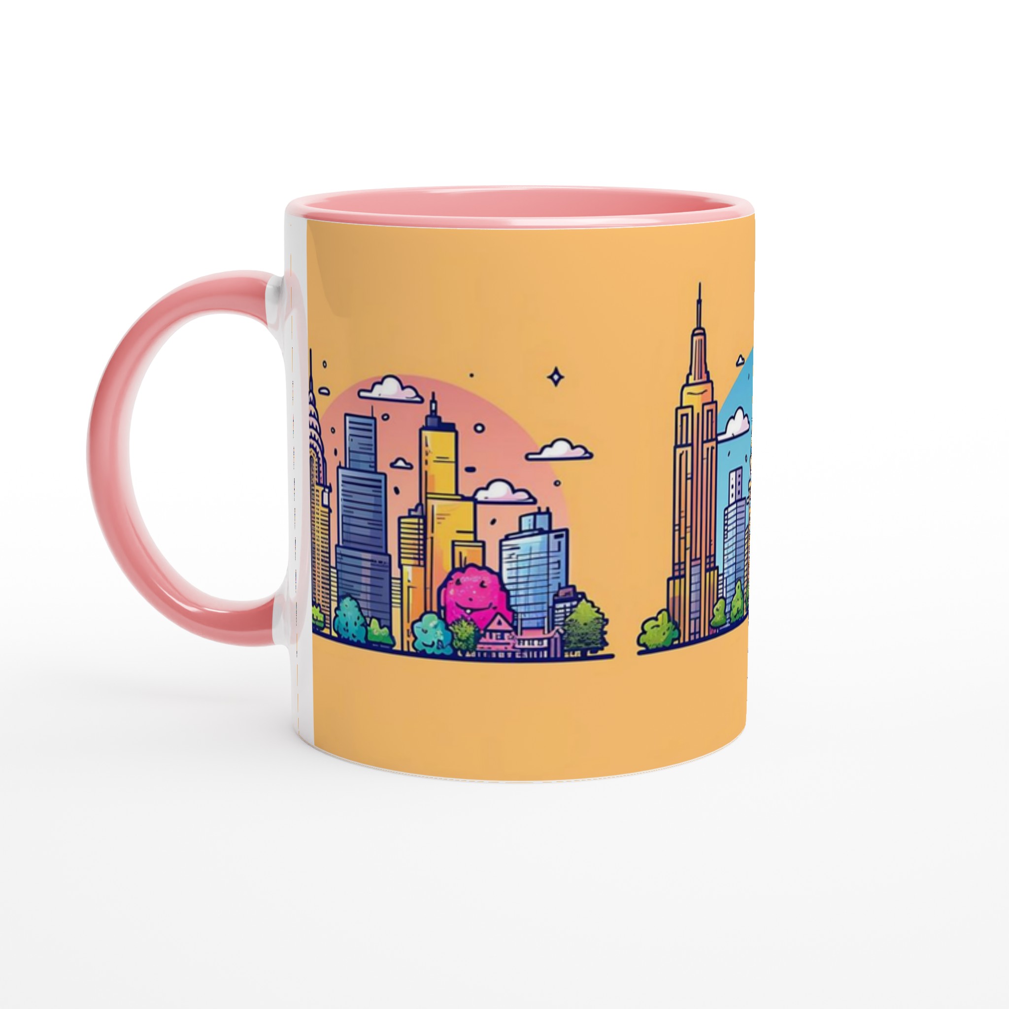 New York City Ikoniska Landmärken Mugg - Färgstark, Rolig & Personlig Keramikmugg 6 59e19662-1b6d-46b1-ae4c-85e27537f674