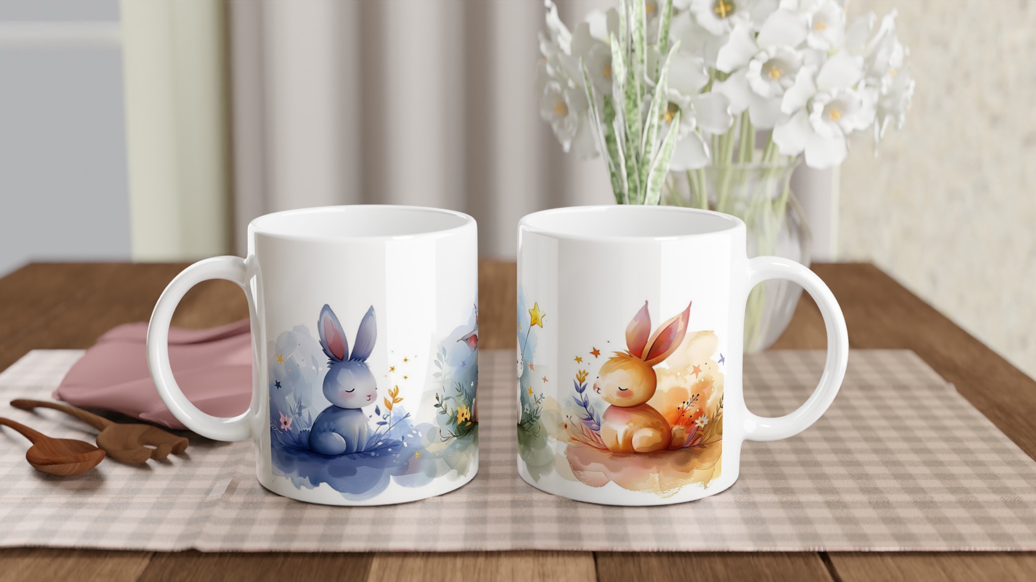 Magiska Kaniner Keramisk Mugg – Drömsk Akvarelldesign i Flera Färger 10 5a51445a-c4d2-43be-87b5-41e7b9b3e869