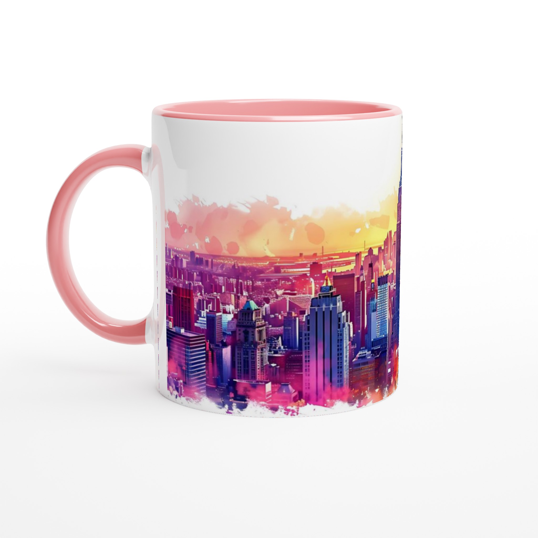 New York City Skyline Watercolor Mugg – Fånga stadens puls i levande färger på din valfria keramiska mugg! 6 5a527ca4-1646-43b4-883c-e9110ab9adc5