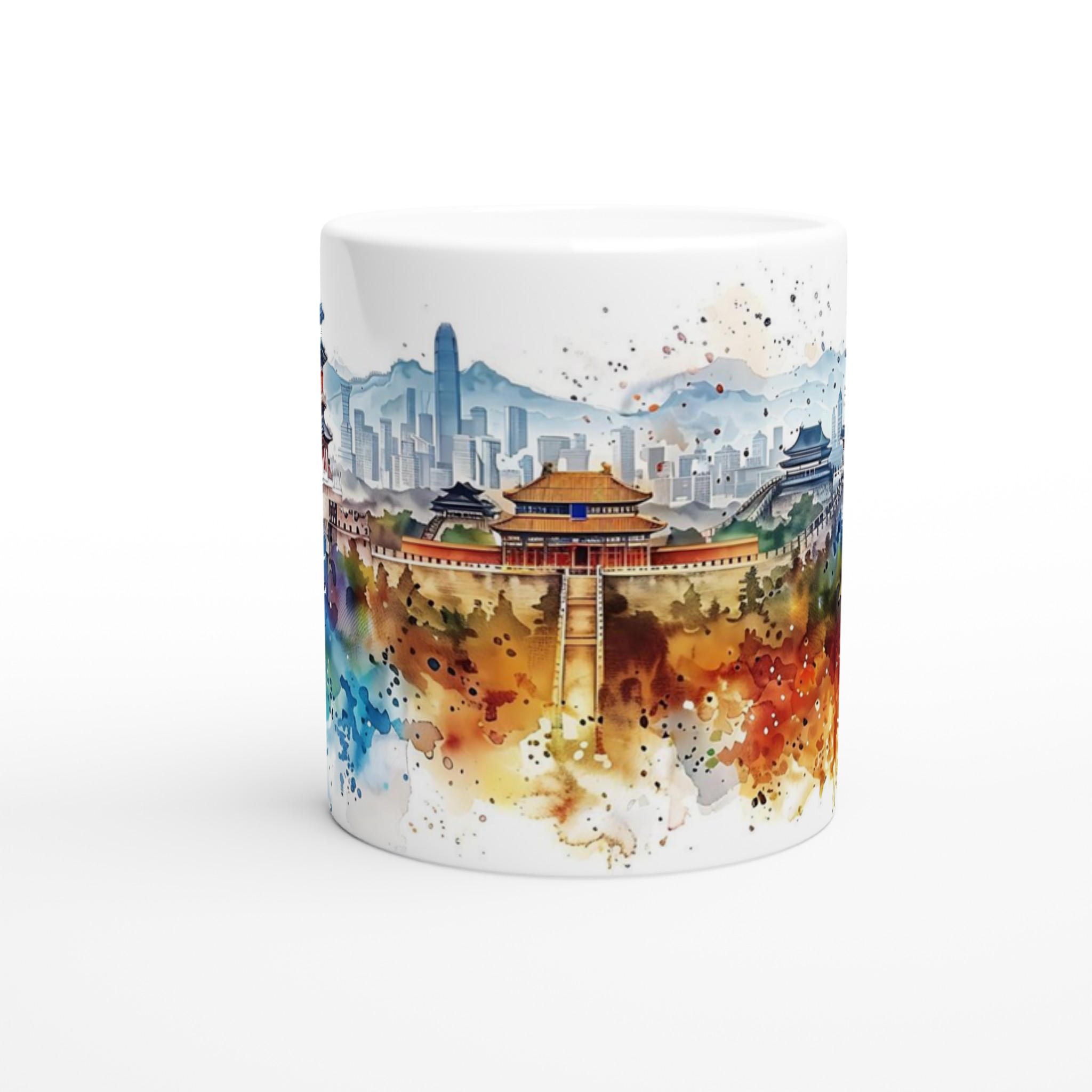Asiatisk Vattenfärg: 11oz Keramisk Mugg – Konstnärligt Tryck & Färgval 8 5a945732-d5b6-49c4-9690-deec0523cb31