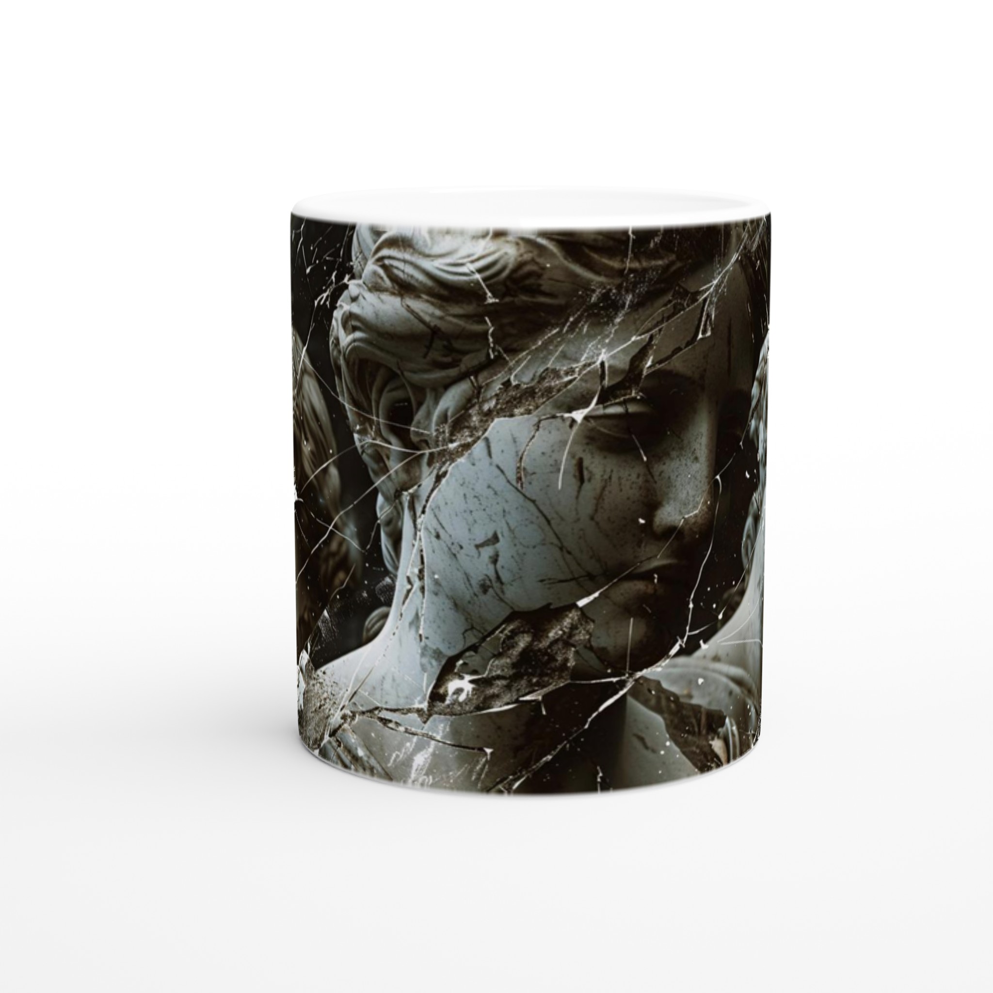 Vit 11oz keramisk mugg med klassiskt skulpturmotiv i ditt val av färgglatt keramikval 8 5adec3f7-9f3c-4843-b0d7-619f15c893c4