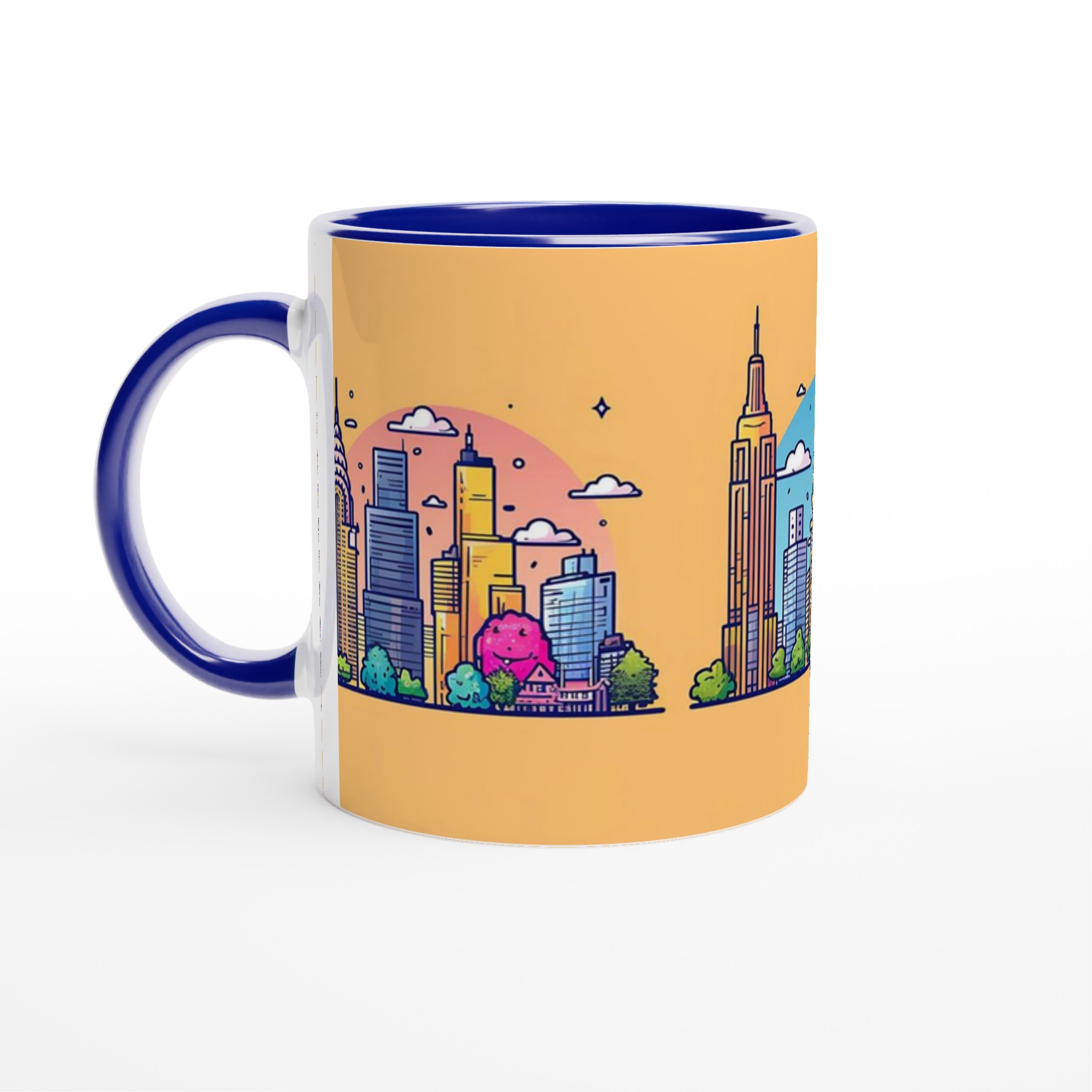 New York City Ikoniska Landmärken Mugg - Färgstark, Rolig & Personlig Keramikmugg 4 5b1c4f5a-35ae-4653-8940-892f130ed6fd