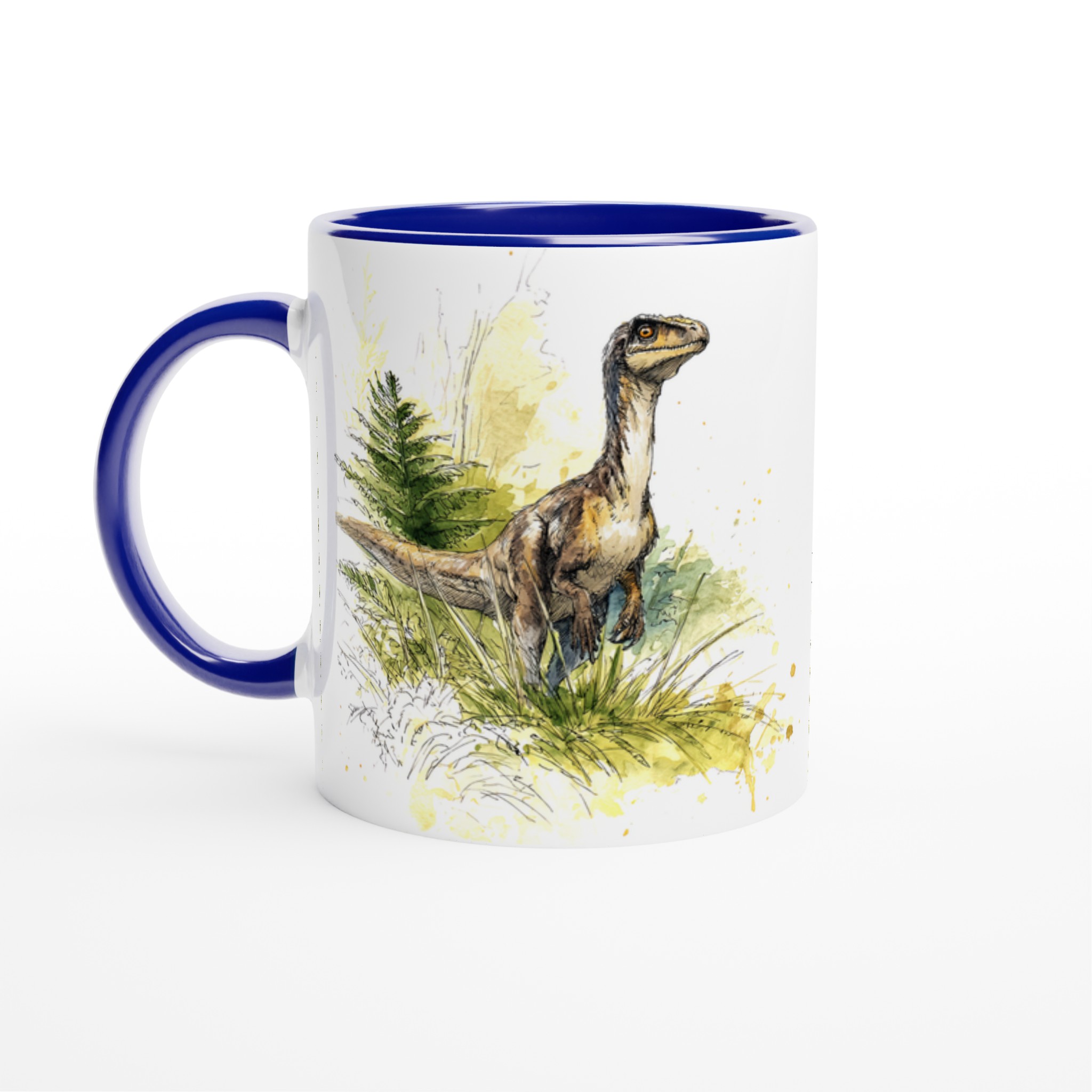 Förhistorisk Vänner Mugg: Akvarell Velociraptor – 11oz Keramisk Kaffekopp 4 5b2fbefa-1b2b-4a1d-a398-033e9b59caf9