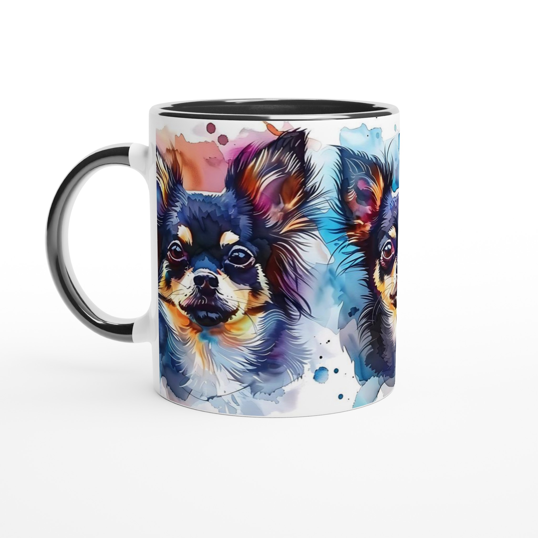 Chihuahua Watercolor Magic: 11oz Keramisk Mugg i Valfri Färg – Färgstark Hundkonst för Varje Kaffestund 2 5b3dca04-fed0-445b-93b7-6b3d97008c54