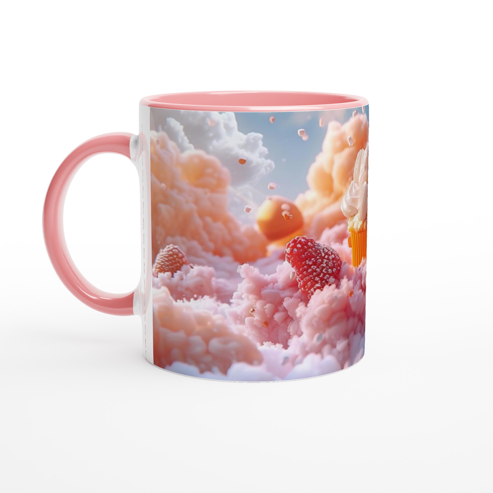 Drömsk Cupcake 11oz Keramikmugg – Pastellrosa Moln och Hallonmagi i Ditt Val av Färg 6 5b7062cc-9fe3-45b6-b8f4-c9b1e45305cf
