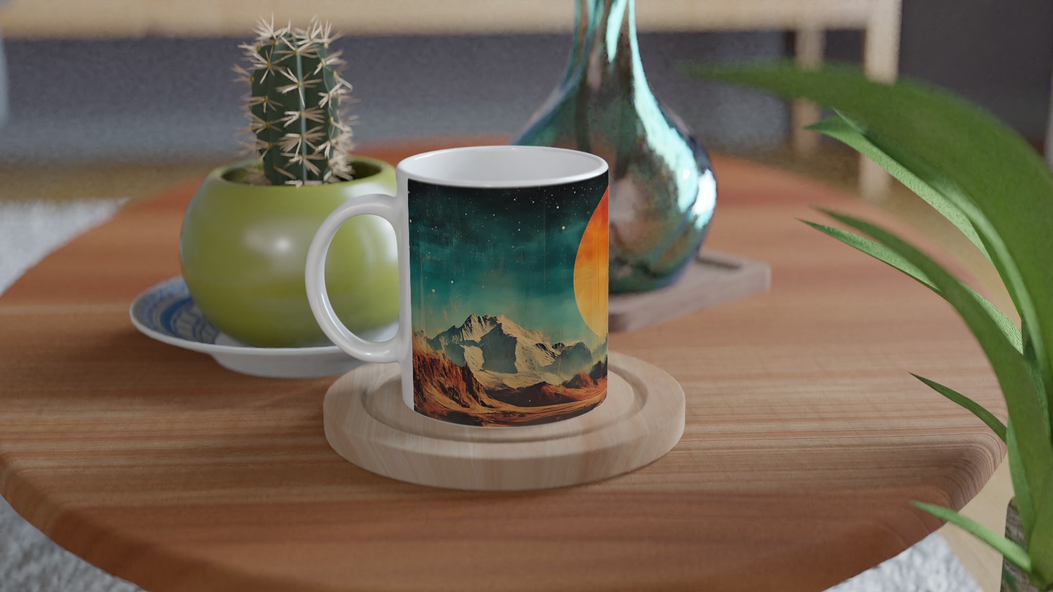 Retro Sci-Fi Vibe Keramikmugg – Dröm dig bort till Mars med 11oz kaffe i din valfria muggfärg! 9 5b855faa-e751-437c-8cae-92a69dc19986