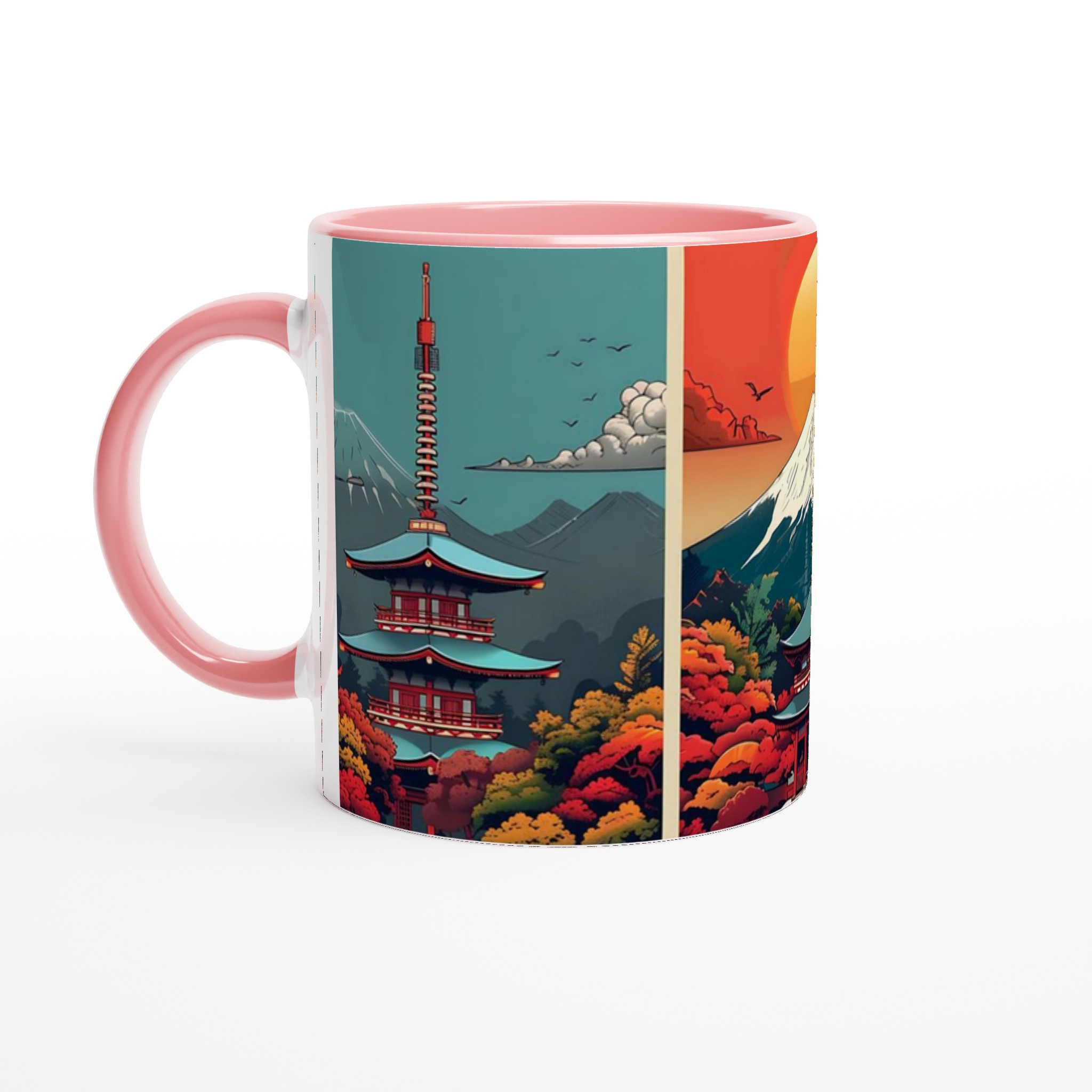 Japansk Tempelkonst Kaffemugg – Färgstark Keramik med Fjärran Östern Inspiration, Välj din Färg! 6 5be5a3ce-7114-4dcc-b0b5-b4971d4dddbb