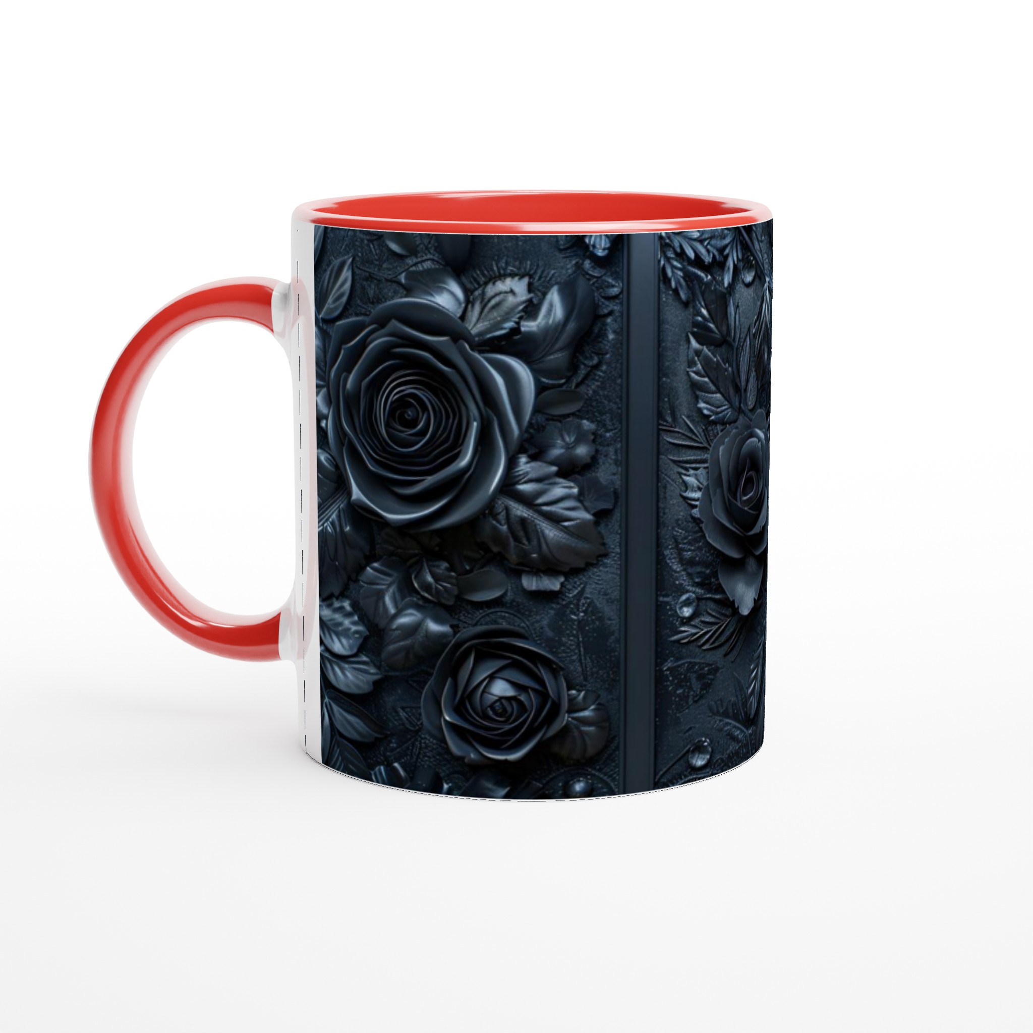 Elegant 11oz Ceramic Mug in Sleek Black with Botanical Flair 2 5c5fb45a-48a9-4b20-bc11-3a86df12d3a7