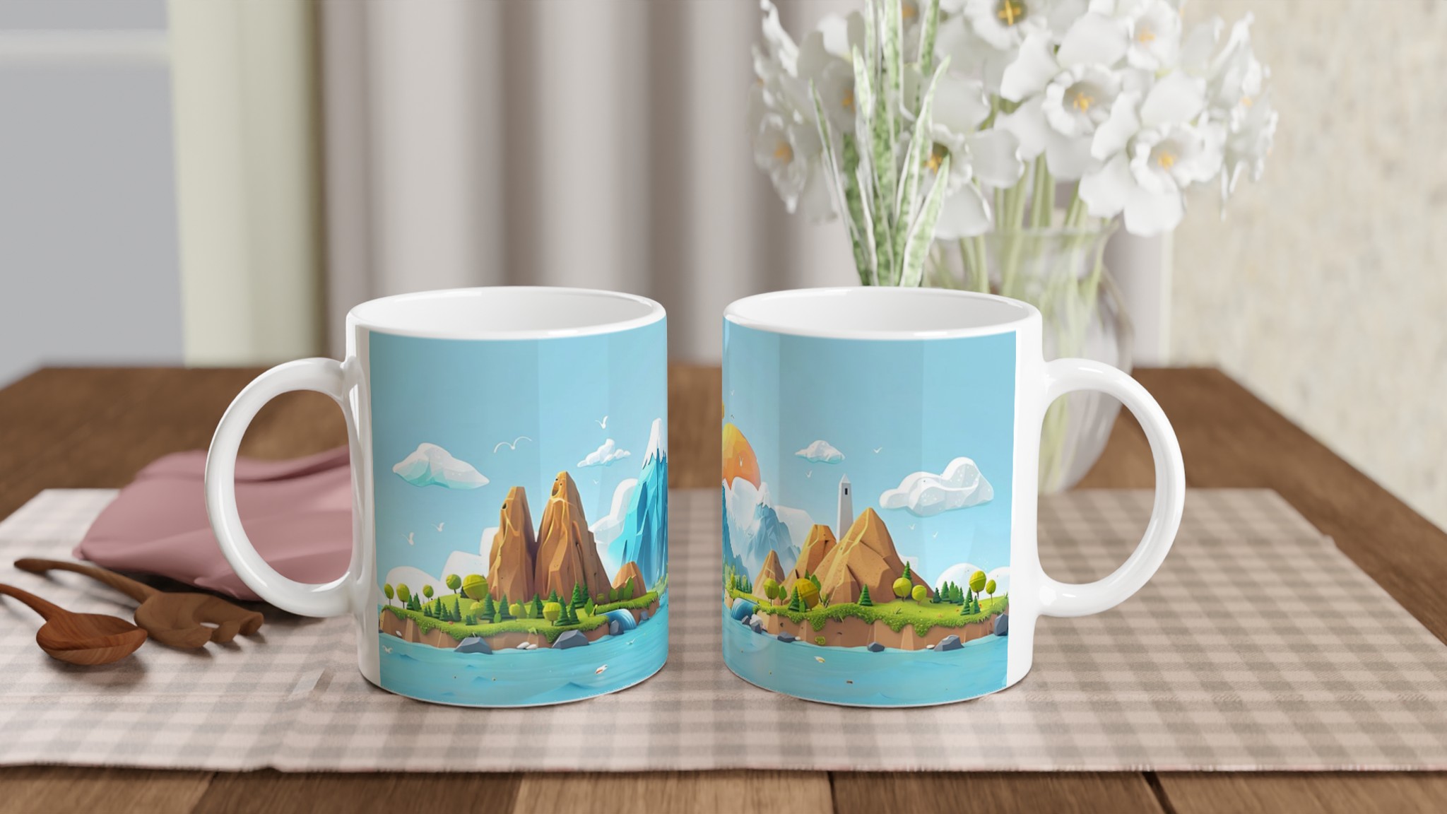 Äventyrsmugg: Lekfull Landskap Keramikmugg - 11oz, Välj Bland 7 Färger! 10 5c69209b-625e-48c8-ba04-c5f57d9fc1e5