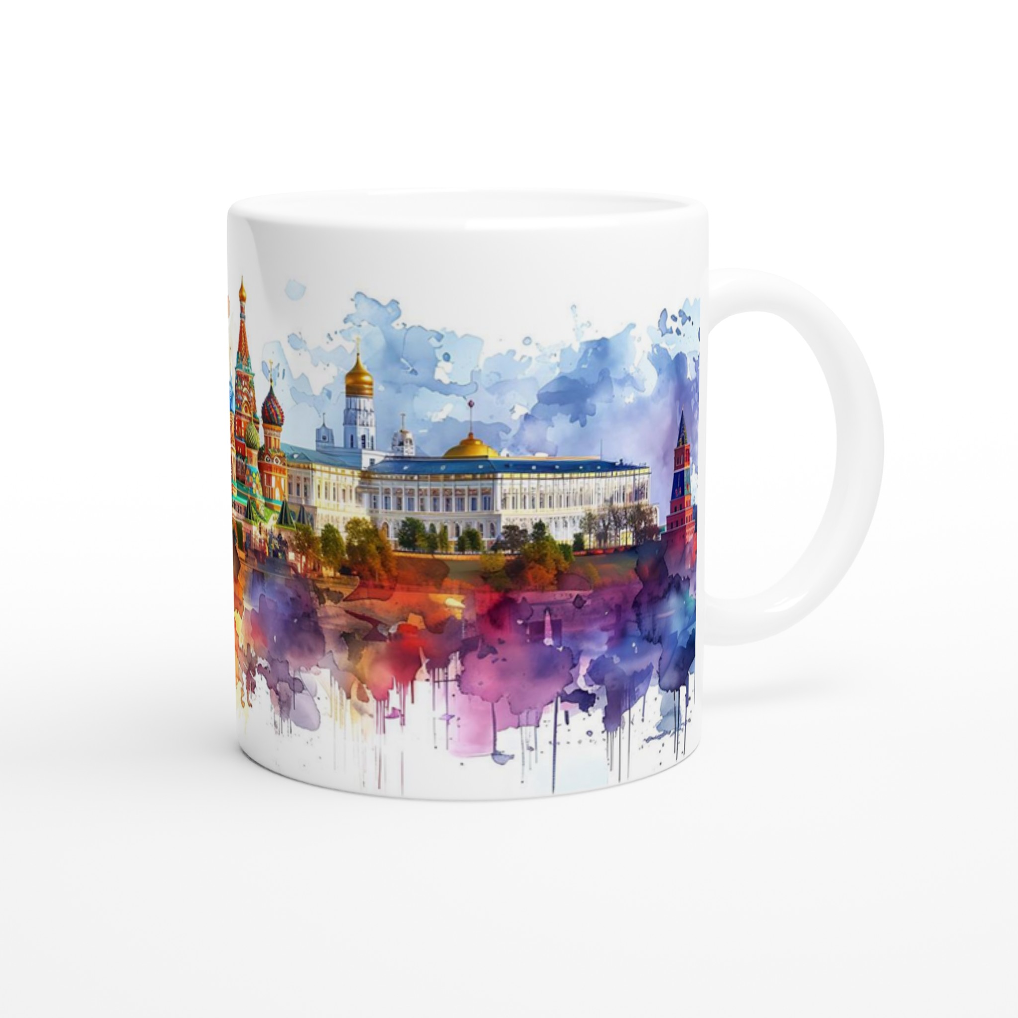Färgsprakande Kreml: 11oz Keramisk Mugg – Konstnärligt Akvarelltryck i Valfri Färg 9 5c6f2957-a321-4b23-969d-0a9f5406e570