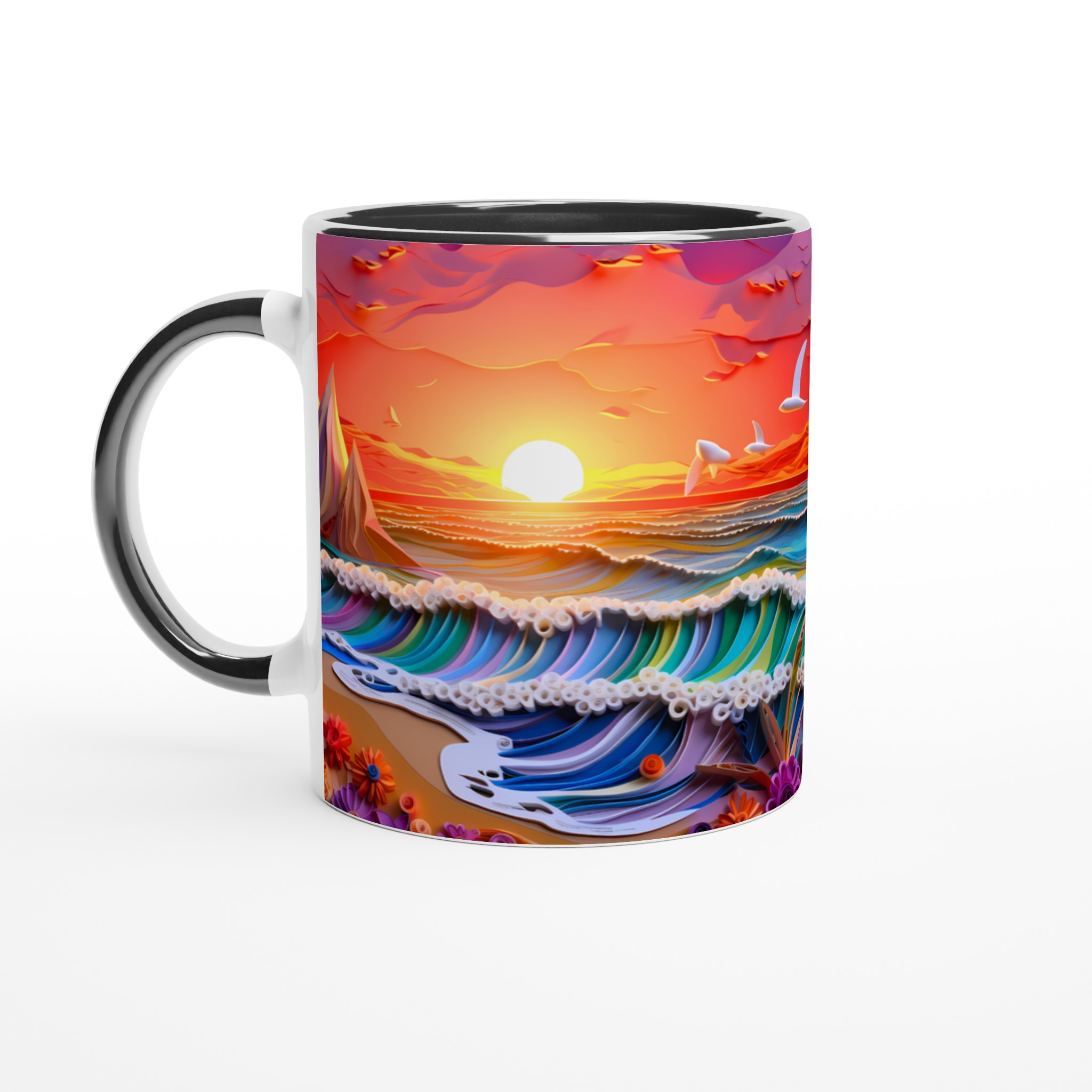 Abstrakt Solnedgång Keramikmugg - 11oz Konstnärlig Kaffemugg i Valfri Färg 8 5cd23d0b-0907-43be-b041-7fa35e8b232e