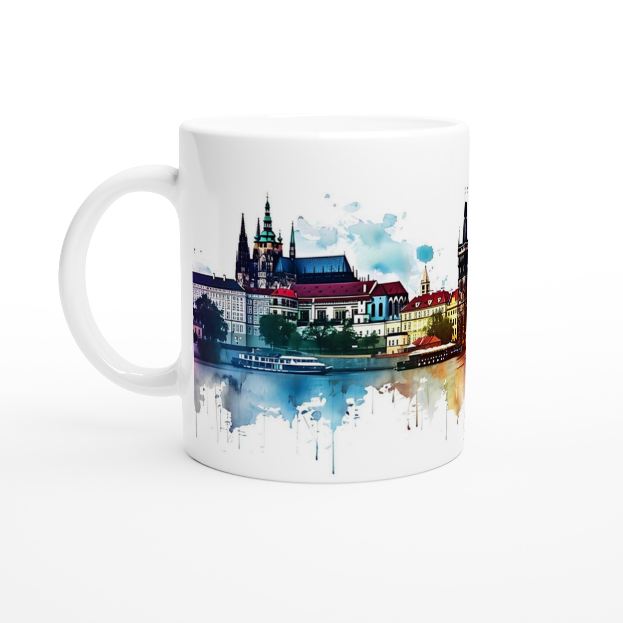 Prag Watercolour Skyline Mugg – Konstnärlig Stadsutsikt i Levande Akvarell 1 5d474a9b-08dc-43c3-8261-8ee5734468ab