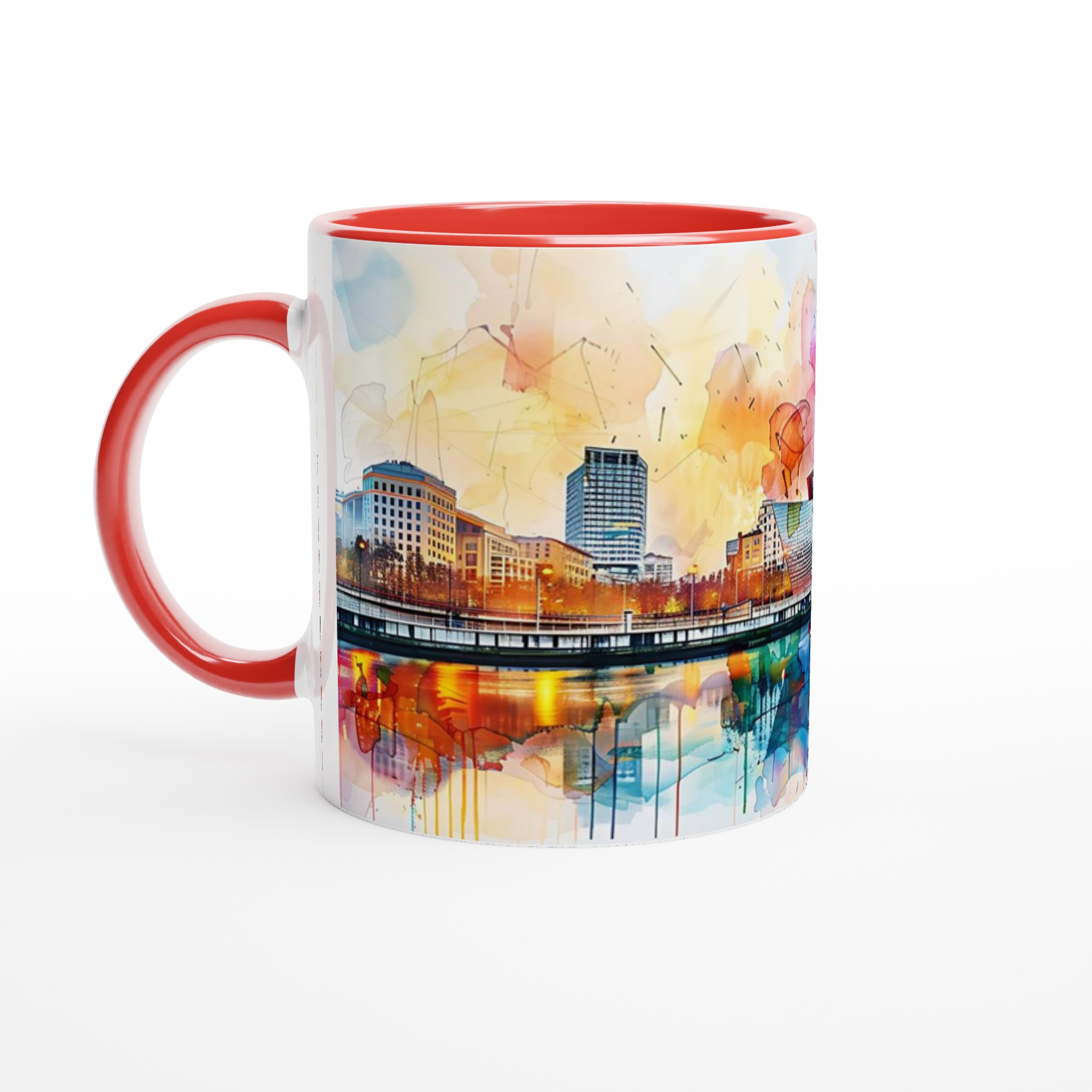 Abstrakt Stadsbild Akvarell Mugg – Färgstark Keramikmugg 11oz 2 5d70b6fe-f62a-4ae0-80d4-22d77be81db0