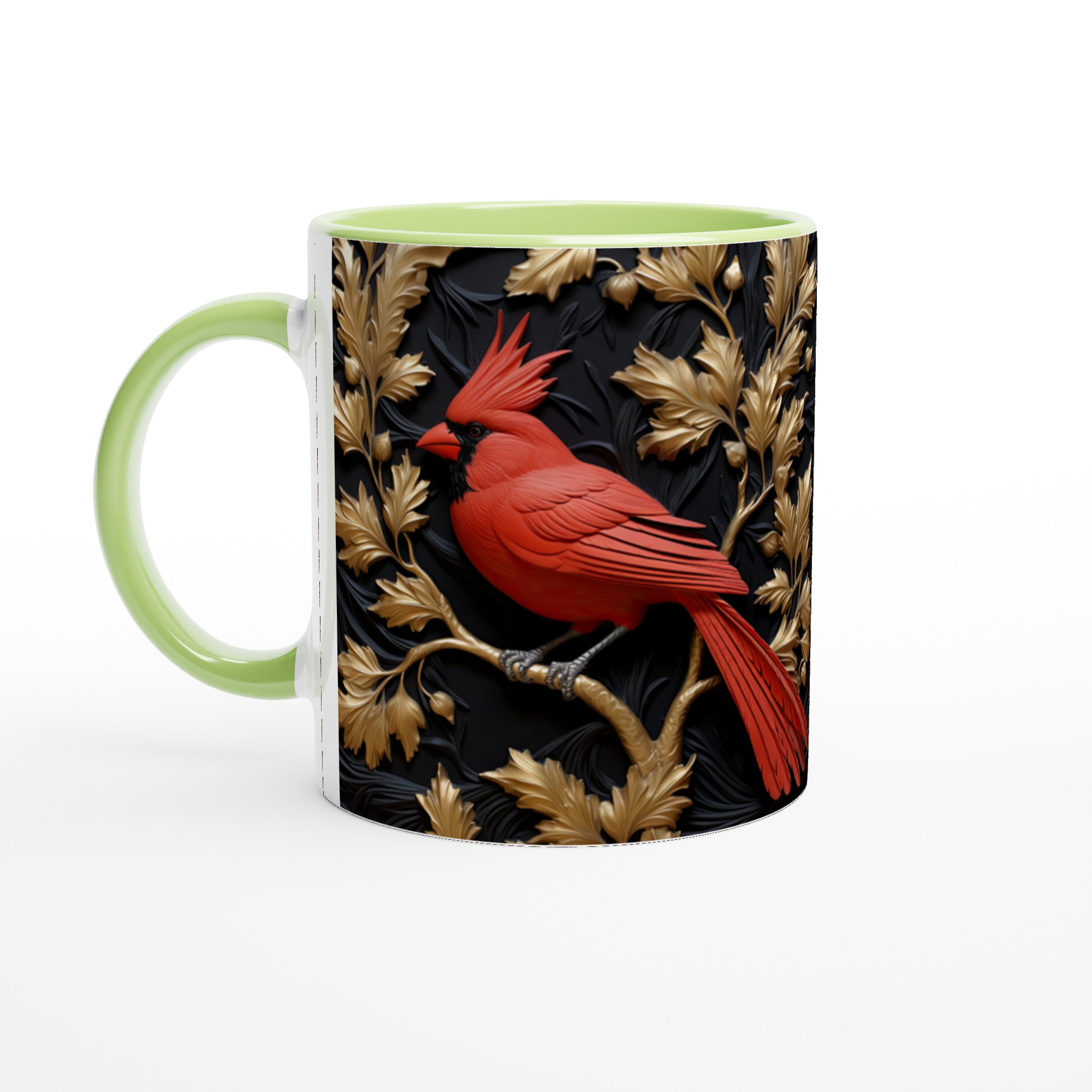 Elegant Vit 11oz Keramisk Mugg med Klassisk Rödhakad Domherredesign i Sju Färgval 3 5d8b51bb-04f4-4d4e-85aa-5b18a000915c