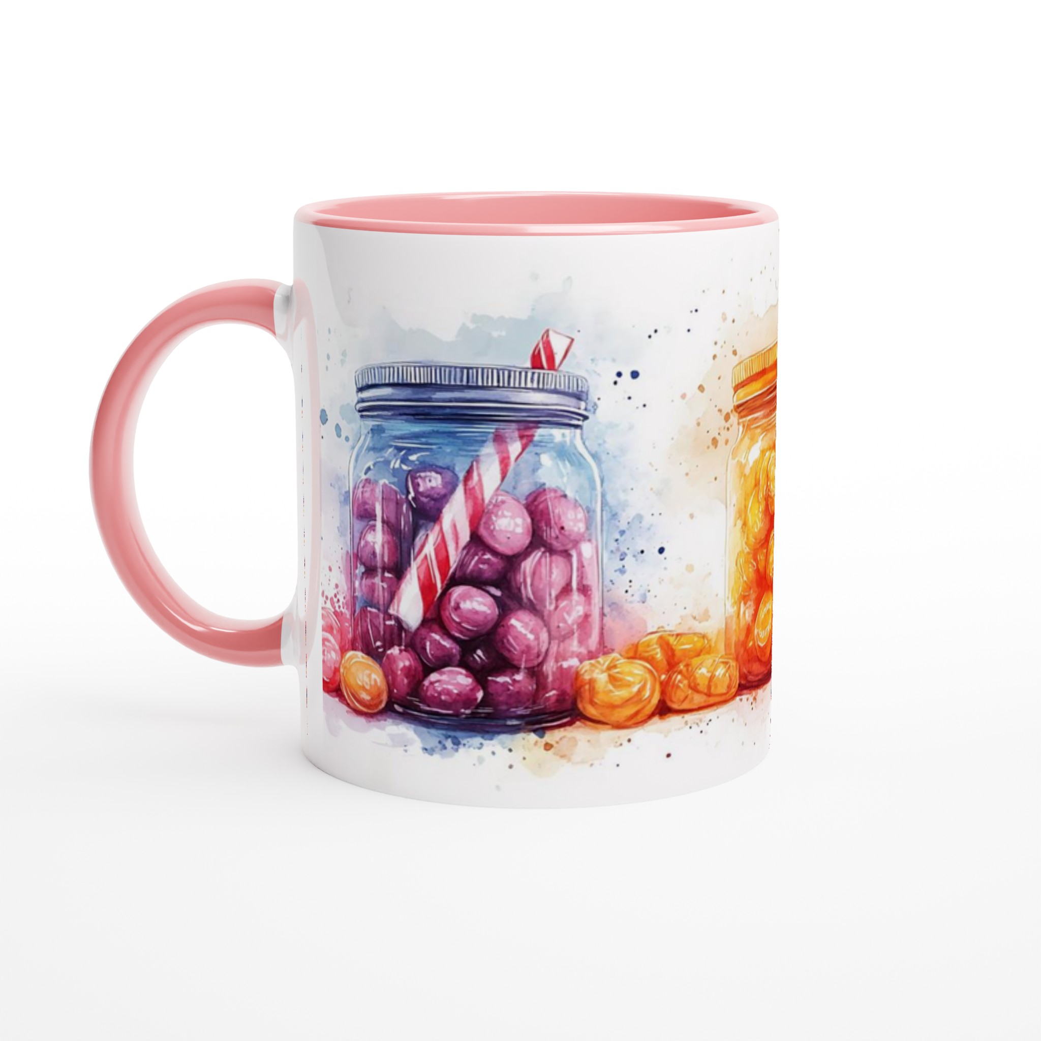 Färgsprakande 11oz Keramisk Mugg – Konstnärlig Godisfrossa i Vattenfärg, Välj Bland Flera Levande Färger! 4 5db5ed08-d19a-48e1-917c-7cc49bd1b0e6