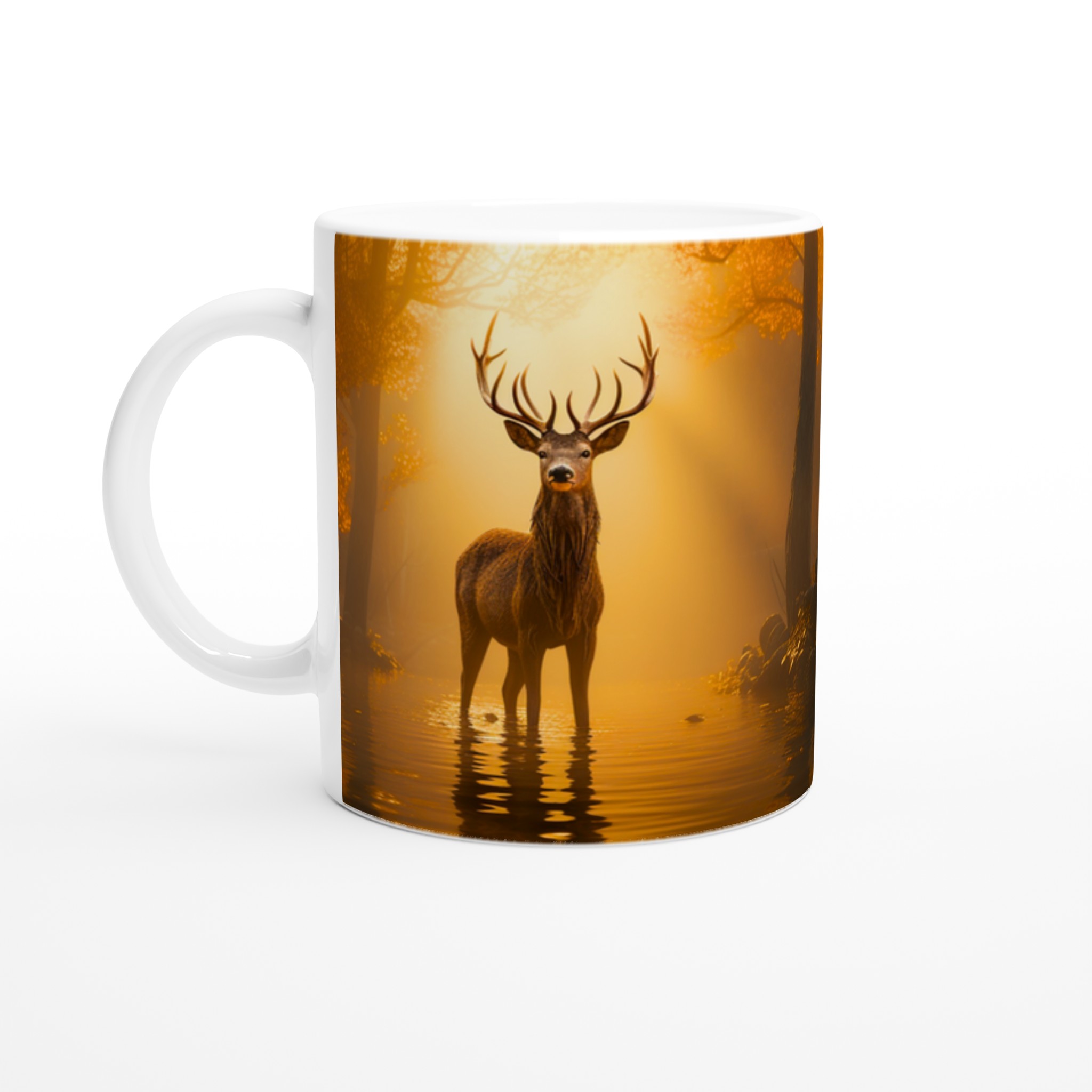 Majestätisk Älg i Morgondimma - Premium Keramikmugg i ditt Val av Färg 1 5dbf467c-172f-4d23-97f8-4e1fa932b3f5