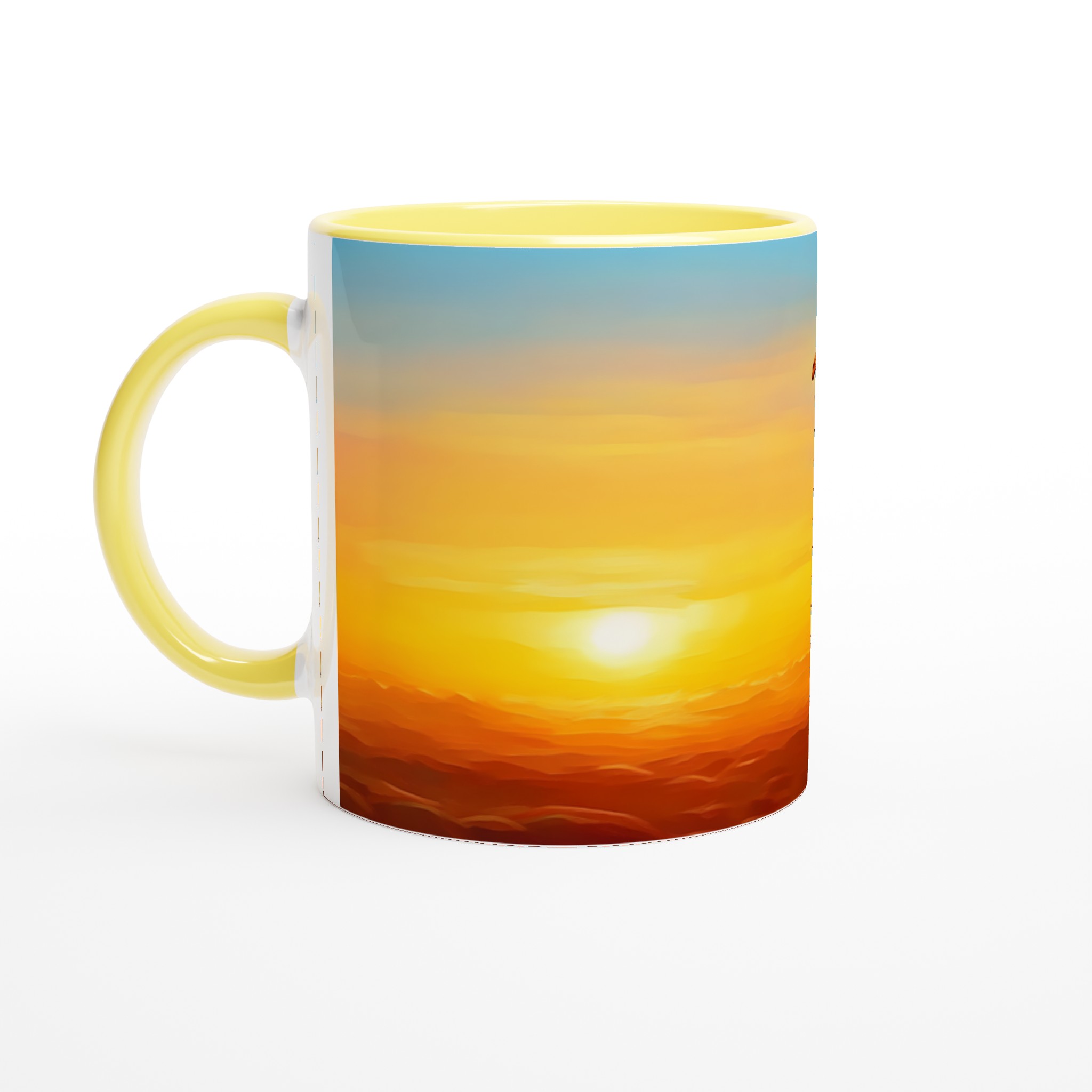 Giraff Silhouette Kaffemugg – Fängslande Solnedgång, 11oz Keramisk Mugg i Valfri Färg 3 5dcaab70-0ccd-4731-8fe0-df603ed9b203