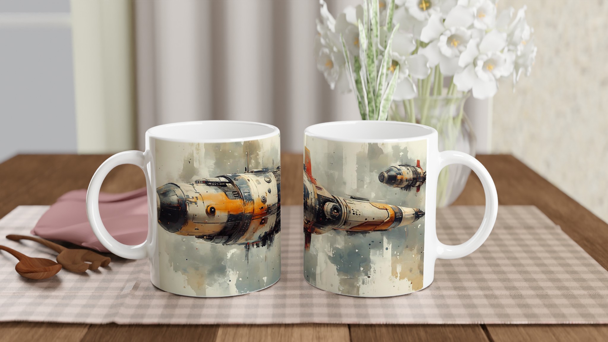 Space Voyage: Industriell Sci-Fi-Mugg i 11 oz Keramik – Välj Din Färg! 10 5ddc1484-677c-4a3b-9124-8cd57af668cc