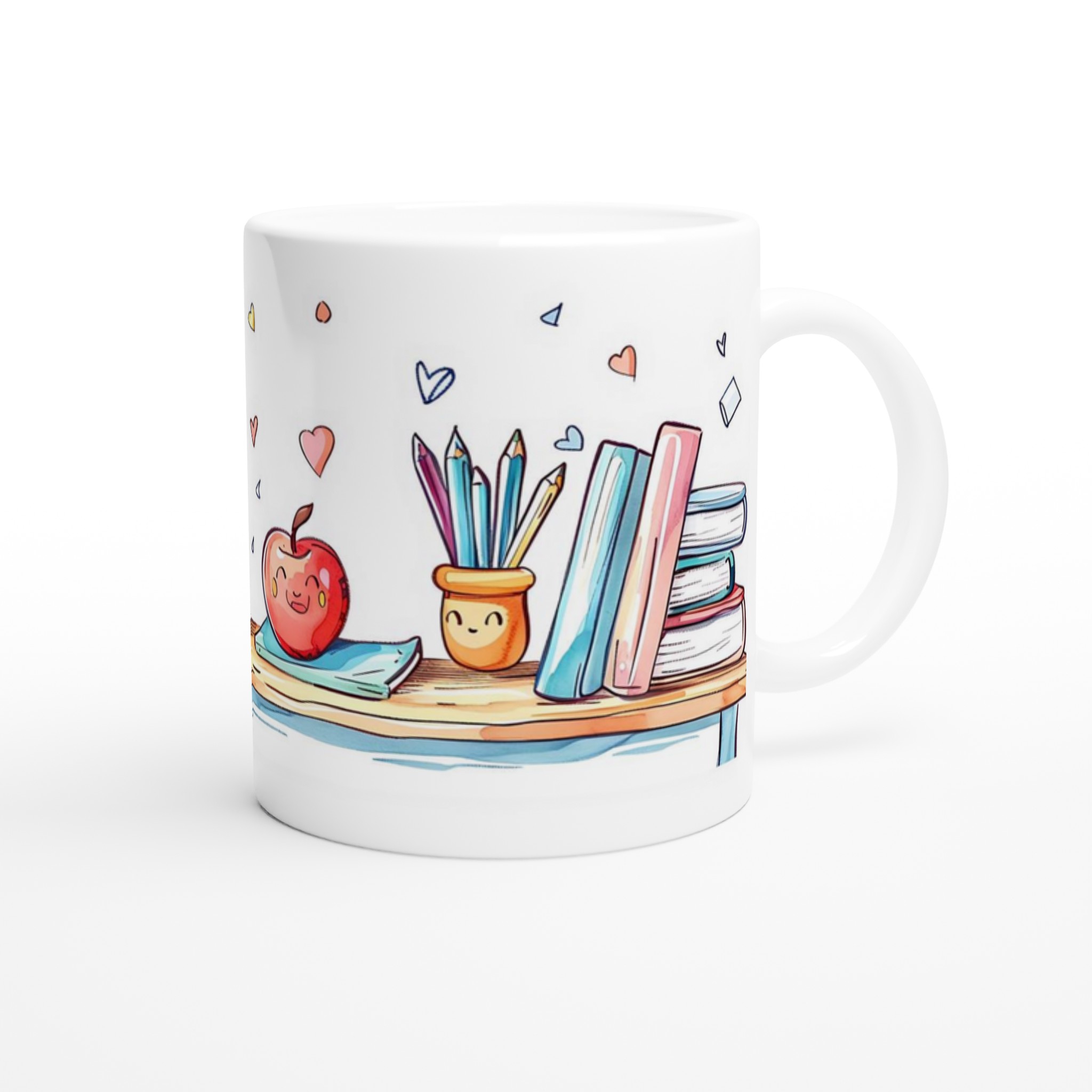 Kreativ Studiehörna – Vit 11oz Keramisk Mugg för Konstnärer & Bokälskare i Lekfulla Färger 9 5dfa4298-66da-4ec8-b975-a5c6cda95714