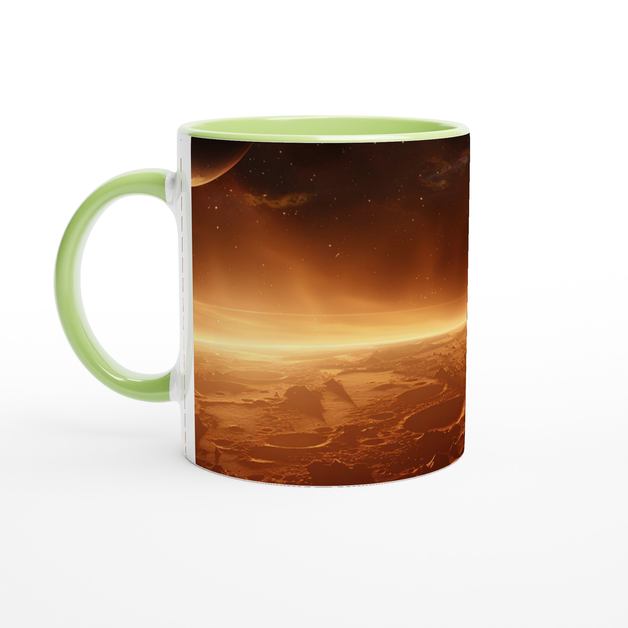 Kosmisk Gryning: Planetariskt Landskap Keramikmugg - 11oz, Välj Din Färg! 3 5e1f1e80-07d0-4945-a385-c1ead627e4ef