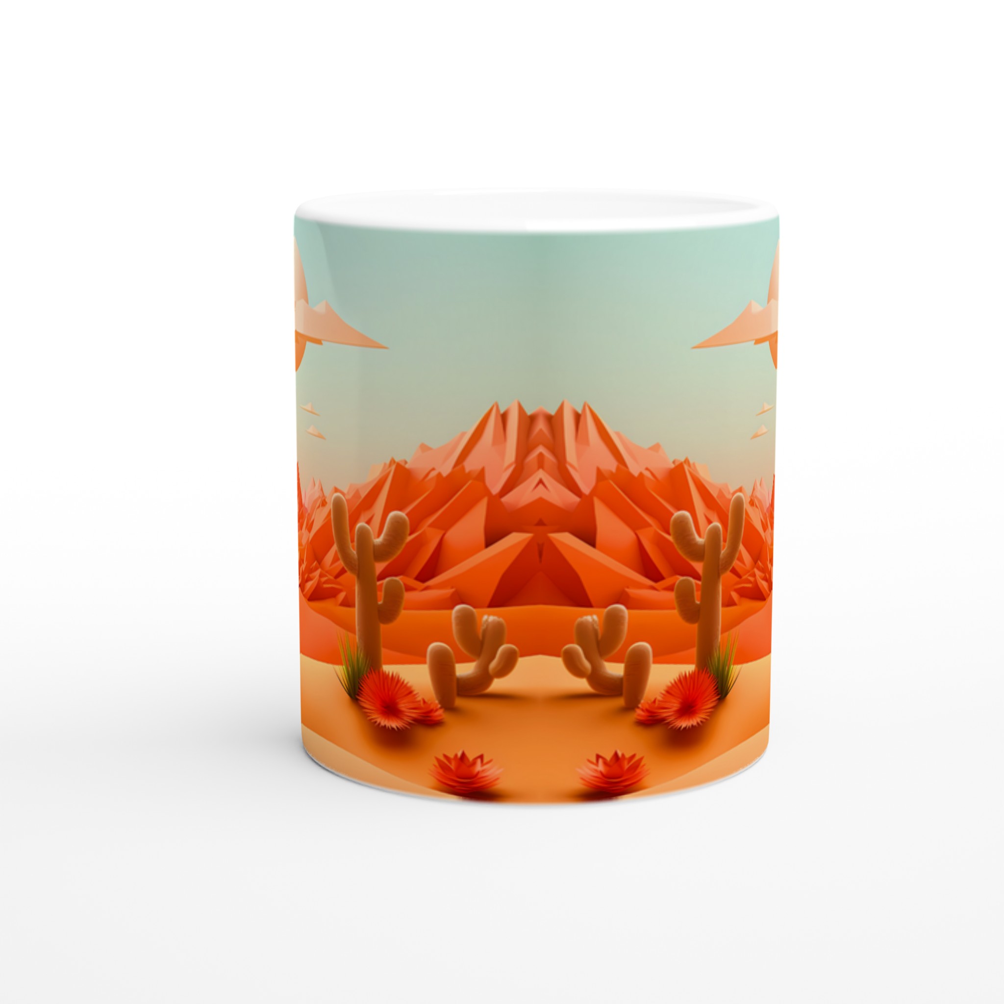 Ökenlandskap Keramikmugg - 11oz, Levande Design i Valfri Färg! 8 5ecd3a6c-d2cc-4306-824b-695538ae2289