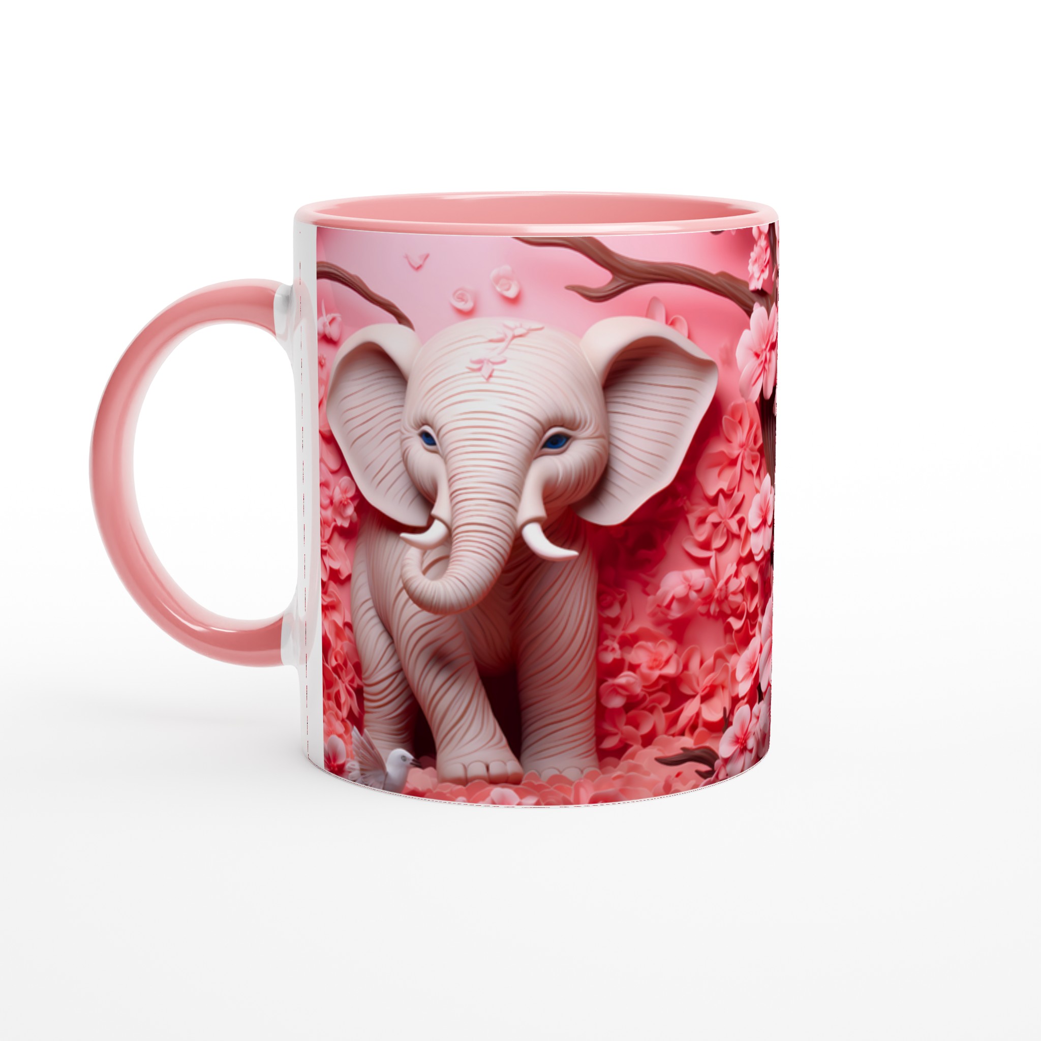 Rosa Drömmar Keramikmugg - Elegant Elefant & Blomsterdesign i 11oz 6 5efccc5d-6c44-44d8-b580-4552a6b7011f