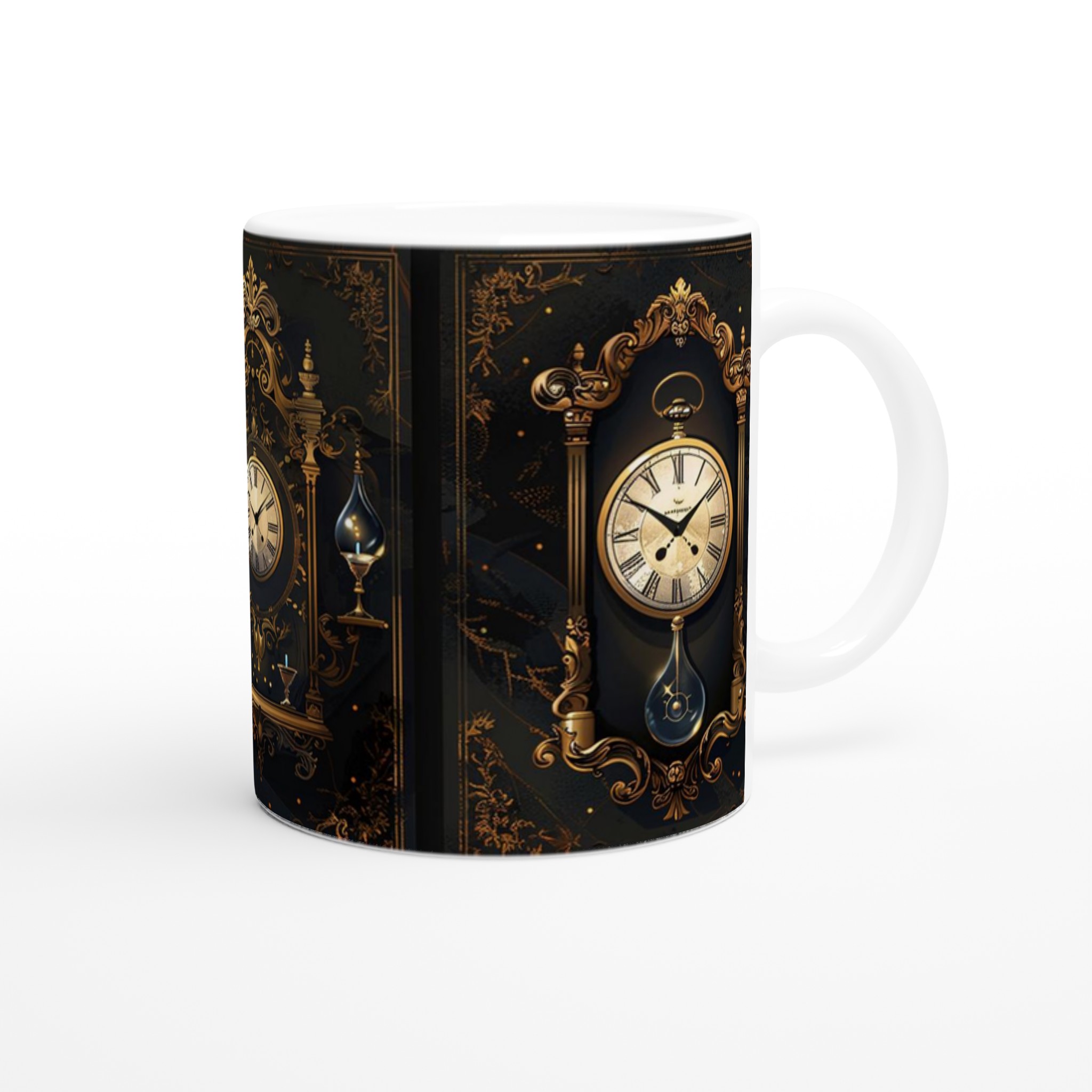 Tidlös Elegans 11oz Keramikmugg – Guld & Svart Barockdesign i Valfri Färg 9 5f19ade4-4ae1-4285-b04a-032171732a3c