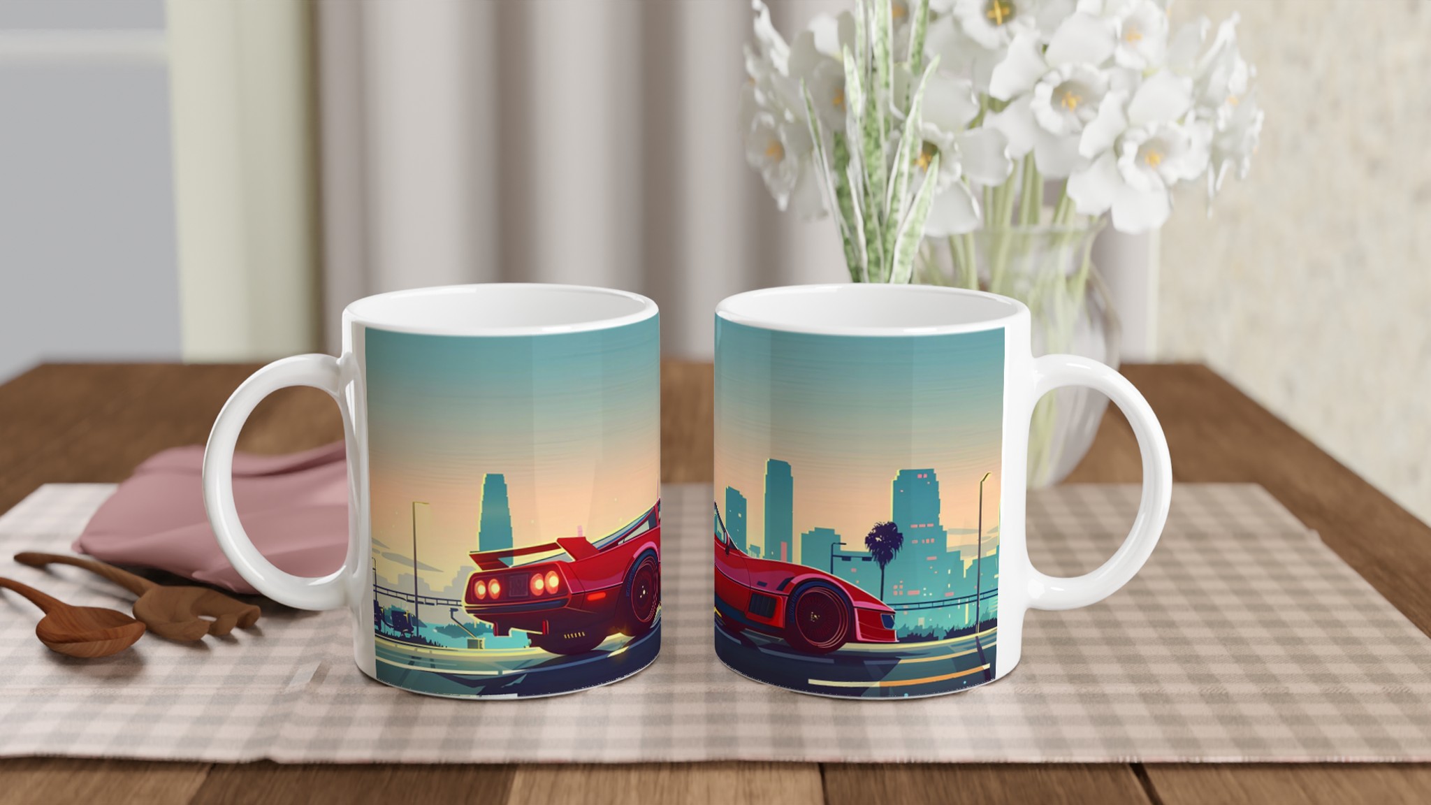 Retro Road Trip 11oz Keramisk Mugg – Ikonisk Sportbil & Solnedgångsnyanser för Kaffeälskaren 10 5f9ac954-3599-444d-aae9-128fdb370992