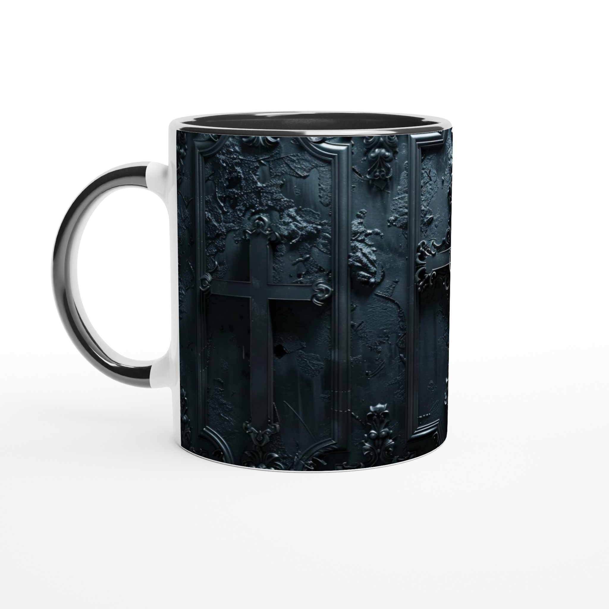 Elegant 11oz Ceramic Mug with Gothic Black Design – Choose Your Color 7 5fa6e97d-55fc-40d9-aaf6-b3c7f93a494d