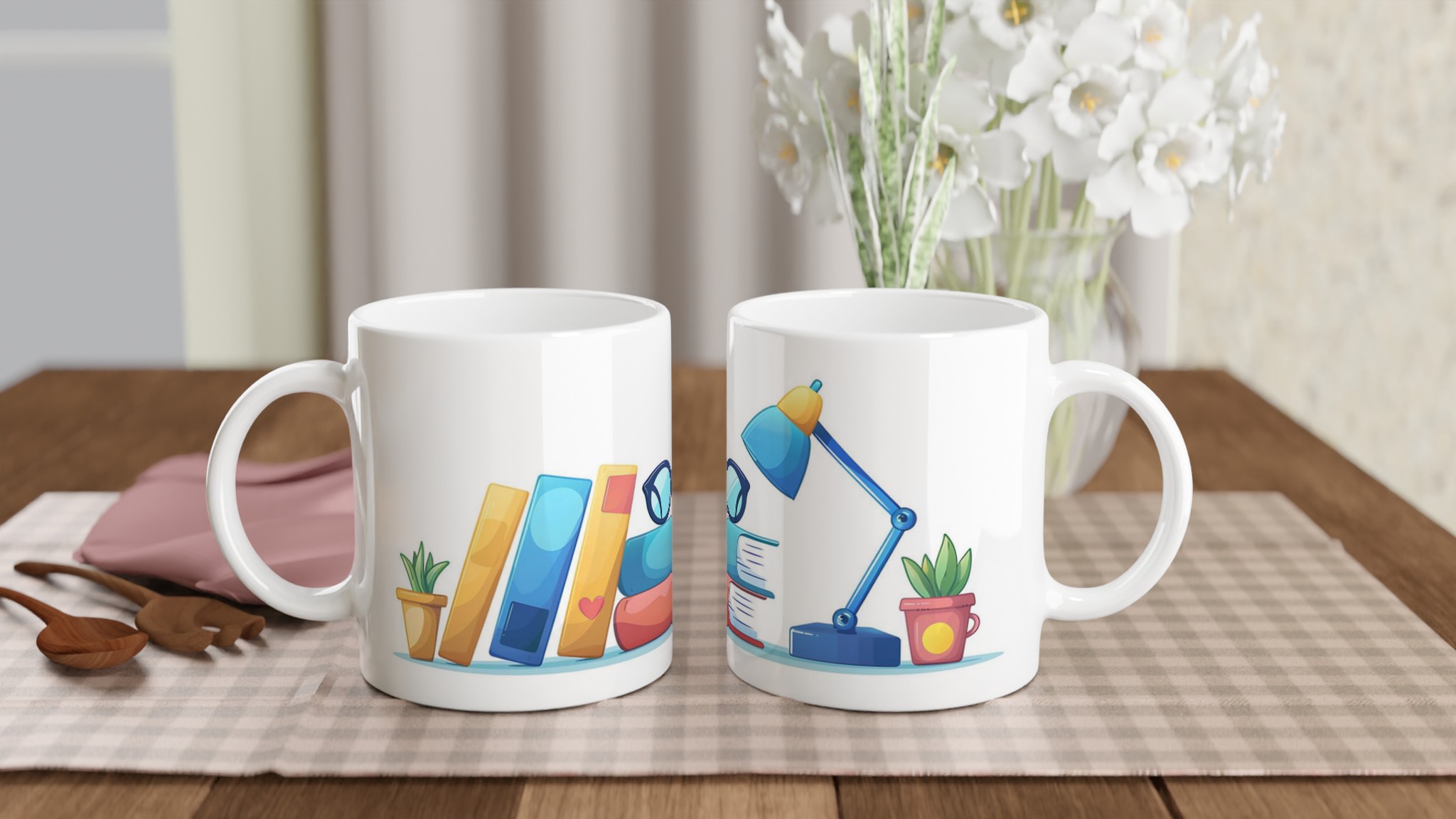 Mysig Läshörna 11oz Keramisk Mugg – Personlig Design i Flera Färger 10 604265b5-78bb-410f-af58-8487f919ef57