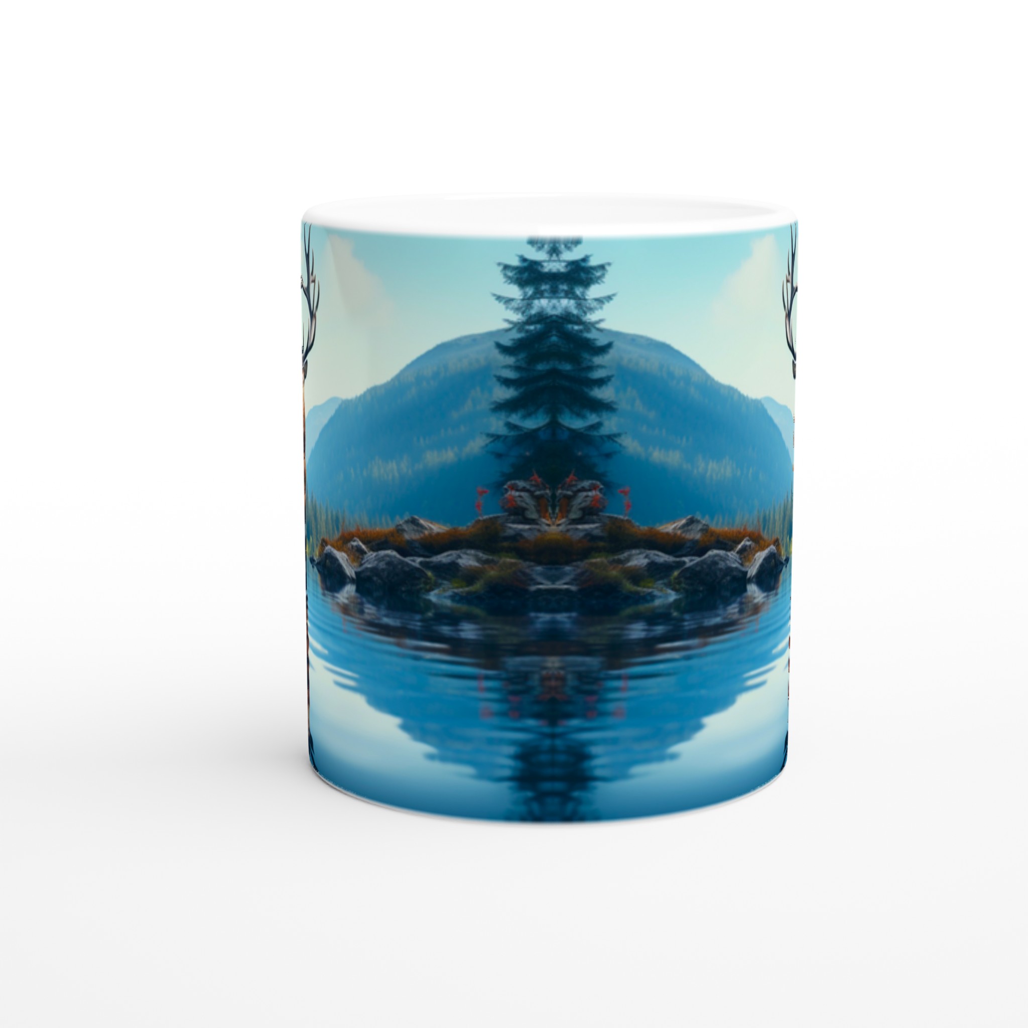 Majestätisk Älg vid Sjön – 11oz Keramisk Mugg i Valfri Färg 8 60cbc62c-27ae-4773-a723-b7add5781cd9