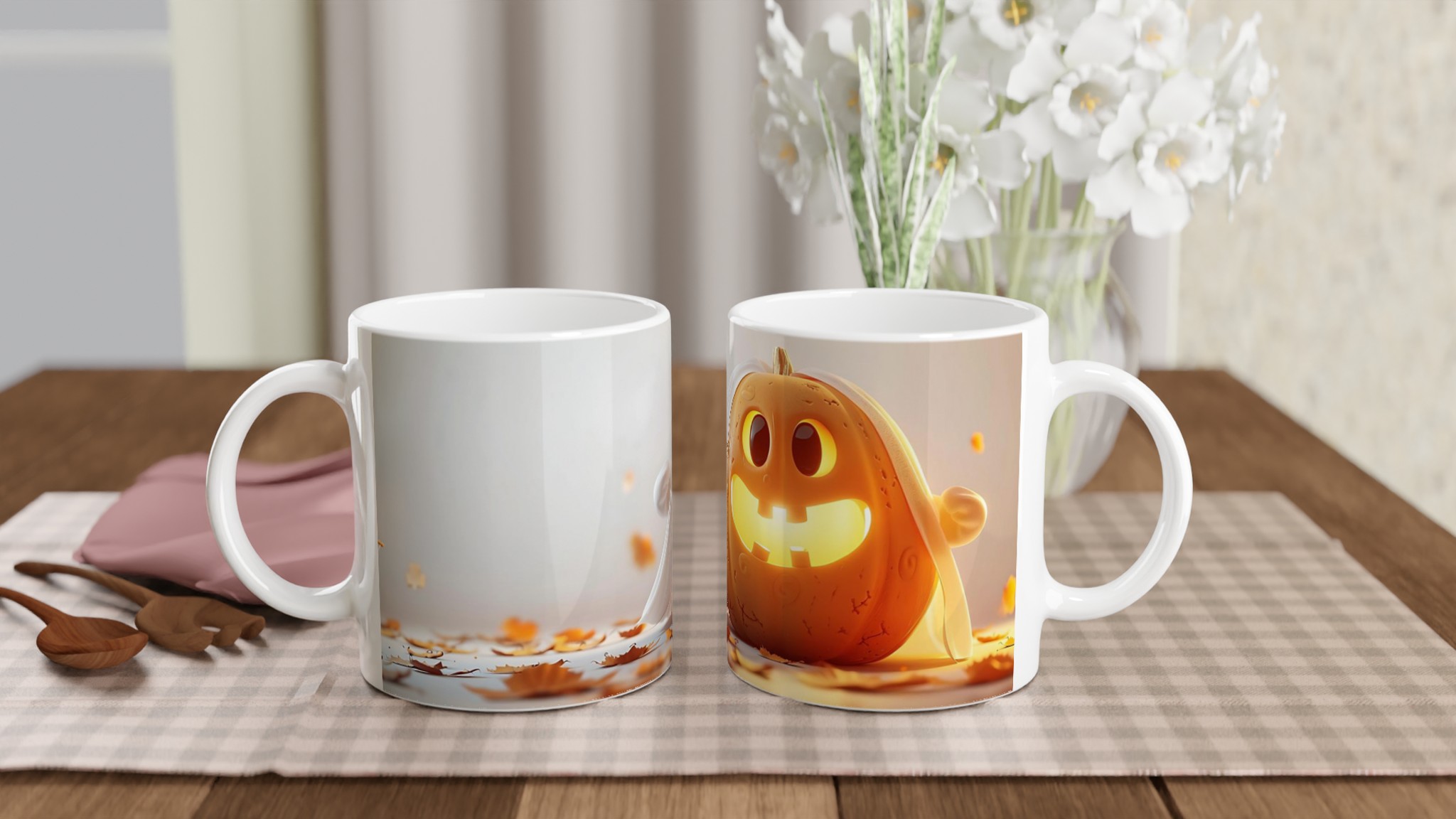 Lystig Halloween Pumpa Mugg – Personlig Keramisk Mugg för Mysiga Stunder, Välj bland 7 Färger! 10 61468e18-7a9c-4990-a5f5-97c9594bbf67