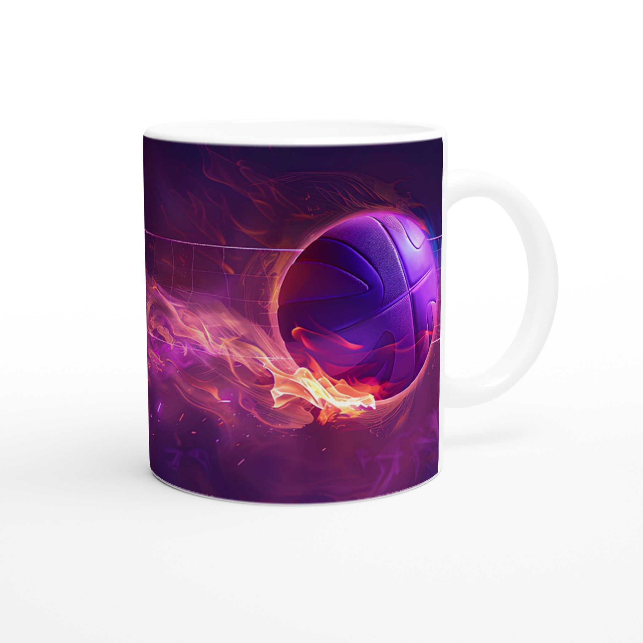 Neon Voleyboll Flame Mugg – 11oz Keramisk Mugg för Sportfantaster i Flera Färger 9 61afec13-2fb6-490c-a2d1-1581b21a1f5d
