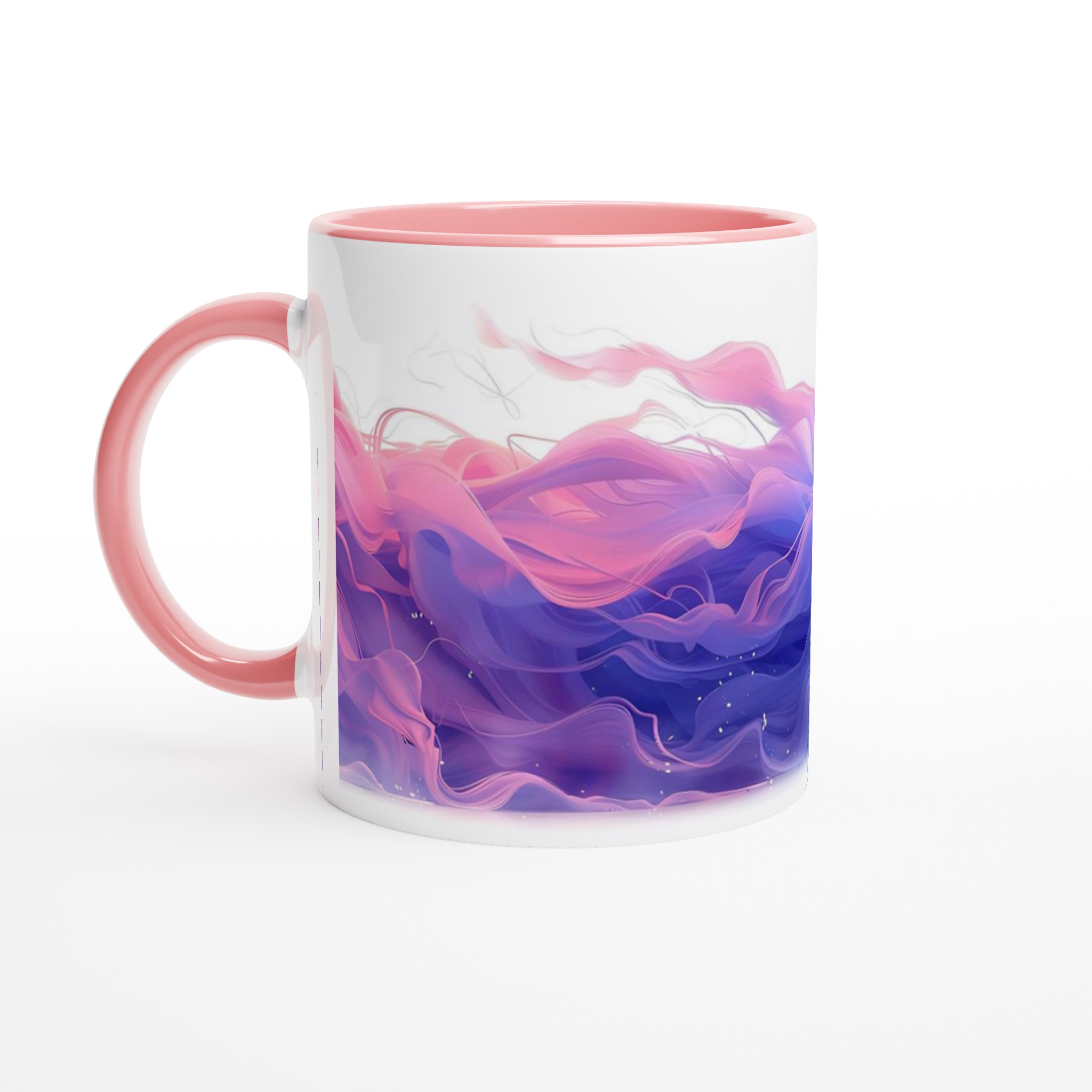 Mystisk Pastell Vågor 11oz Keramisk Mugg – Drömsk Design i Rosa och Blått för Kaffe & Te 6 61d0e56c-fb33-4851-80a0-469c430e2f9d