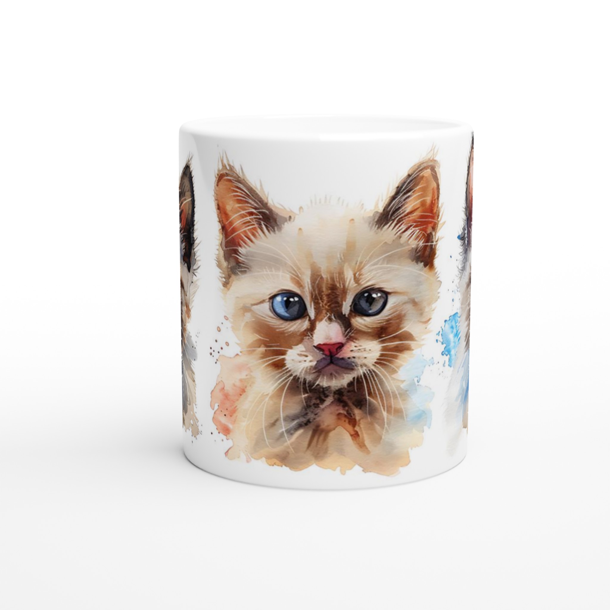 Akvarell Kattungemugg - Charmig 11oz Keramikmugg i Valfri Färg 8 61d34c75-045b-4d5b-b596-c6378574d3f0