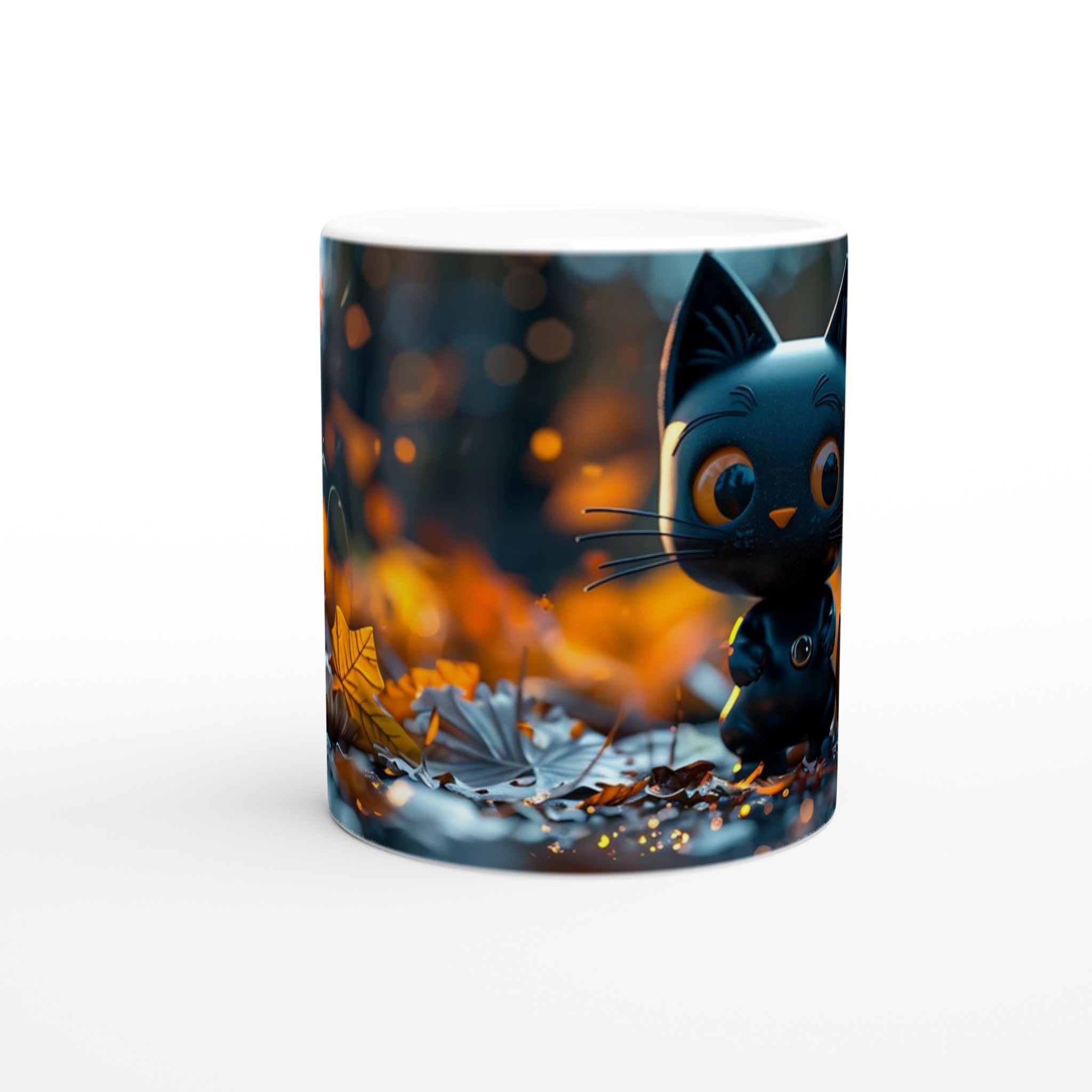 Spooky-Söt Halloween Mugg – Svart Katt & Pumpalykta Keramikmugg i ditt val av 7 färger 8 61e72efc-f657-4382-8f49-1fb5d9480133