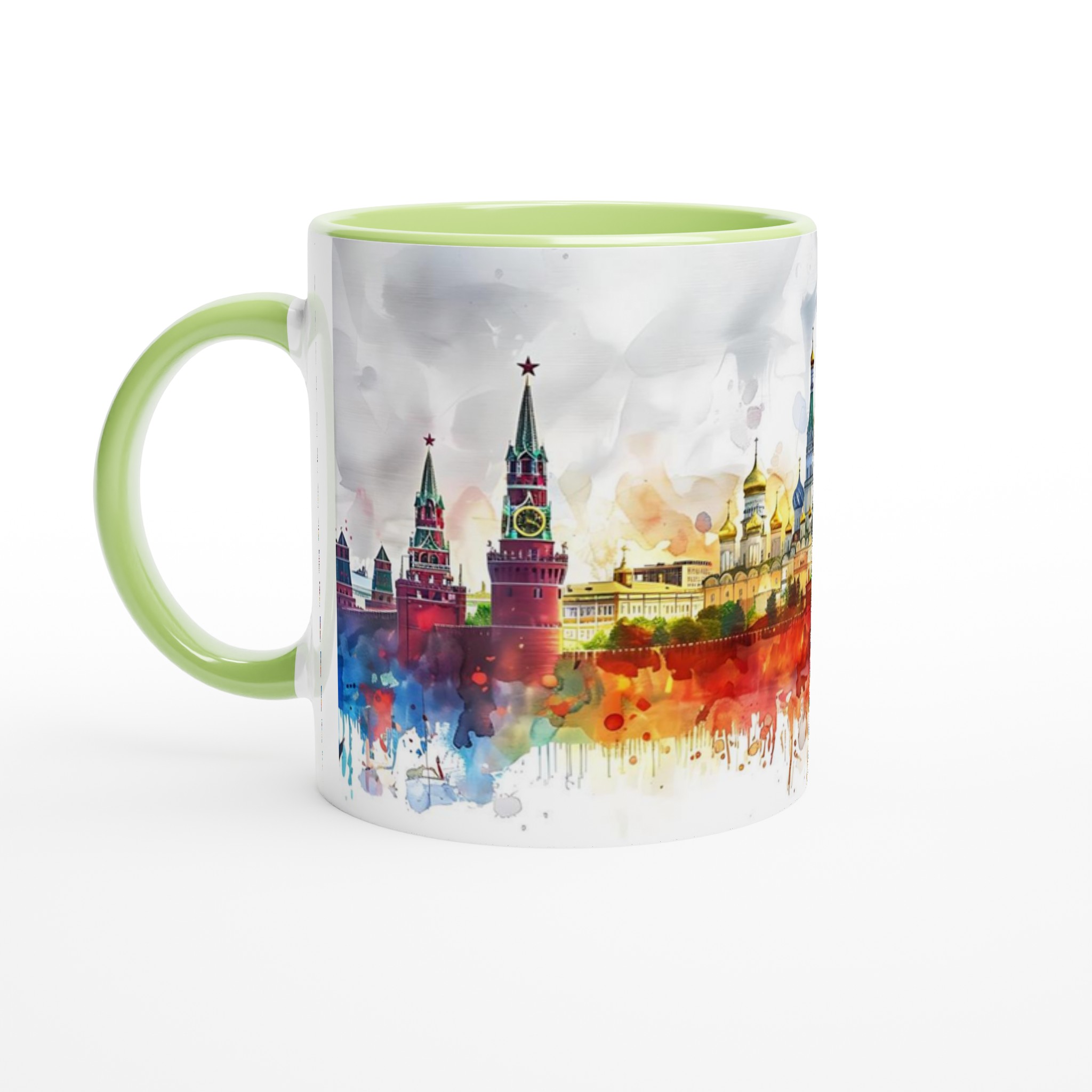 Konstnärlig Moskva Akvarellmugg – 11oz Keramisk Mugg med Livfullt Kremlmotiv 3 61ed42cf-d5dd-461e-92f0-623266542a0b