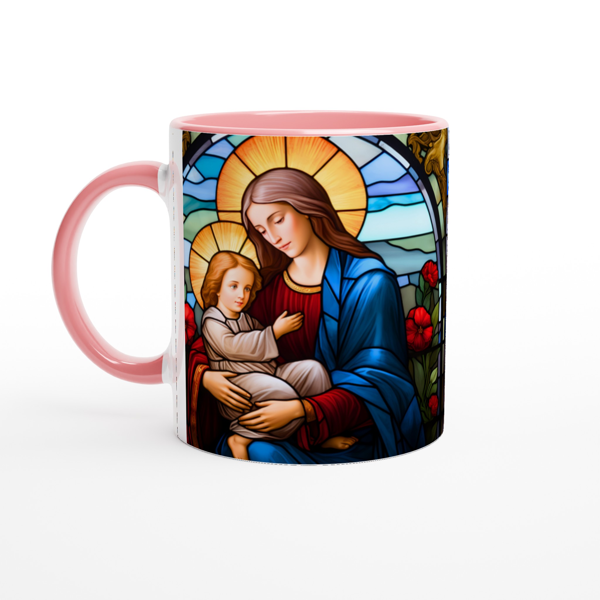 Madonna och Barnet Blyinfattat Glas Mugg - Helig Konst i Levande Färger 6 6212bc46-80a4-45ad-a091-b9709108a2a9