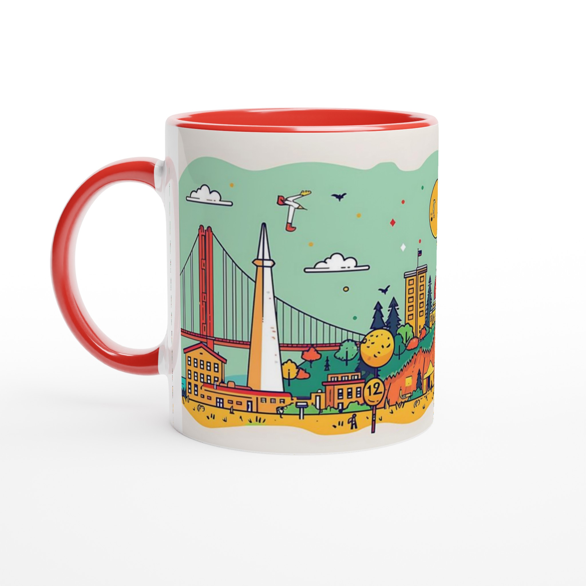 San Francisco Skyline Mugg – Charmig & Färgstark Keramikmugg, Välj din favoritfärg! 2 626a513e-c3b8-4e9f-a444-6703246d6461