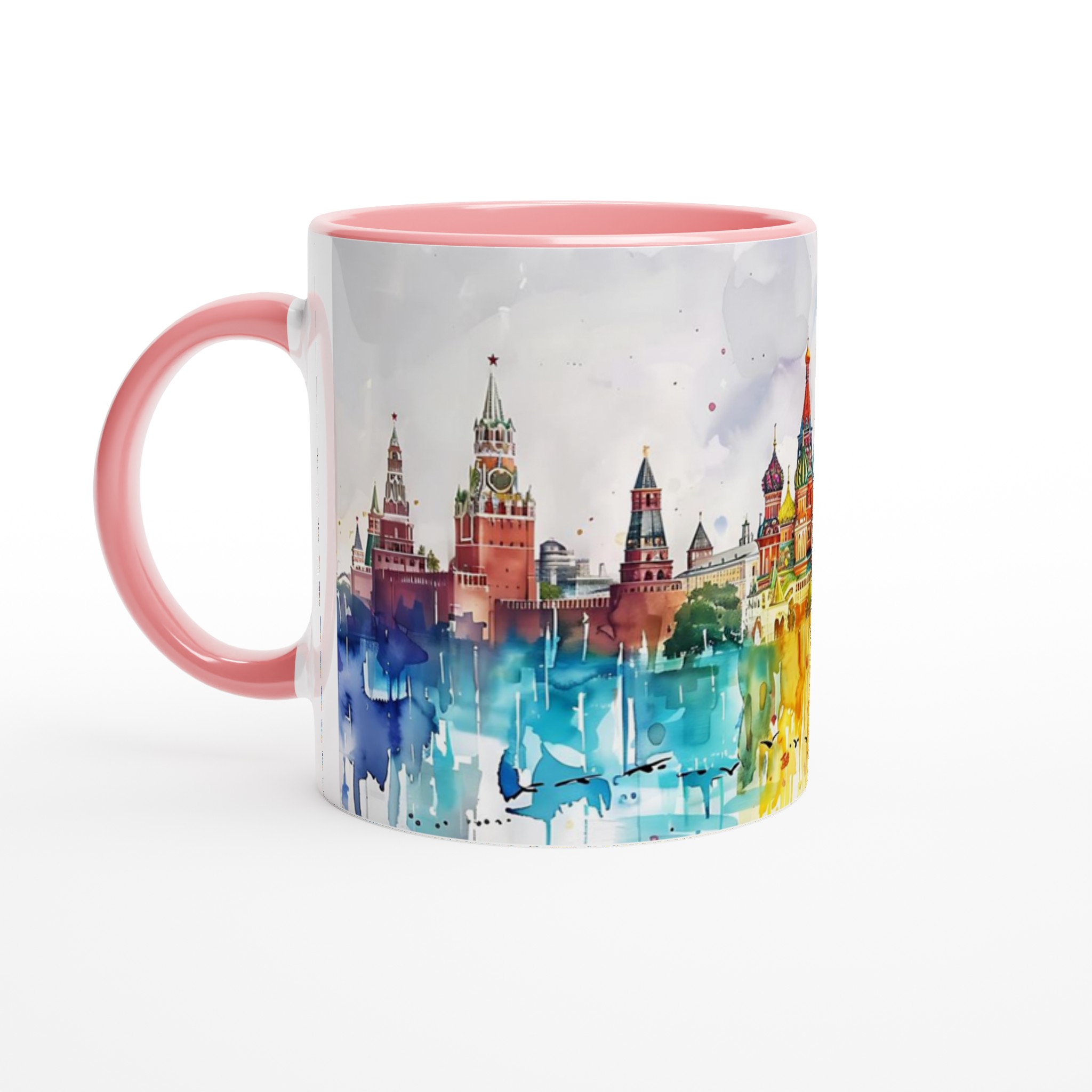 Färgsprakande Stadslandskap Mugg – Vattenfärgskonst i 11oz Keramik, Välj din Favoritfärg! 6 6287e7bd-f8bd-4c5f-b9ff-b93ef328227e