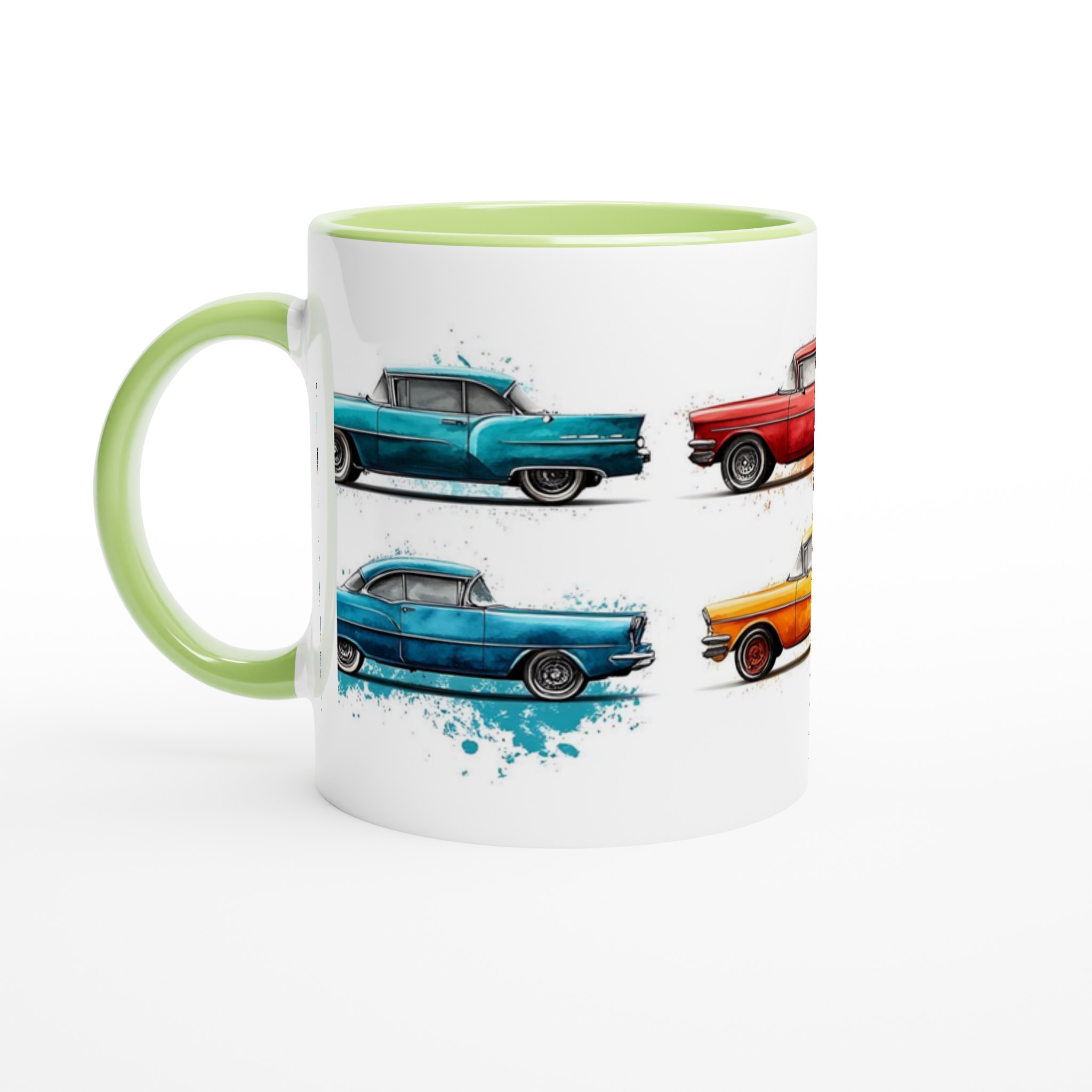 Klassiska Bilar Akvarell 11oz Keramikmugg – Välj bland 7 Livfulla Färger för Din Favorit Retrobil 6 62a87e86-7674-47e8-a295-0de53ffc9072