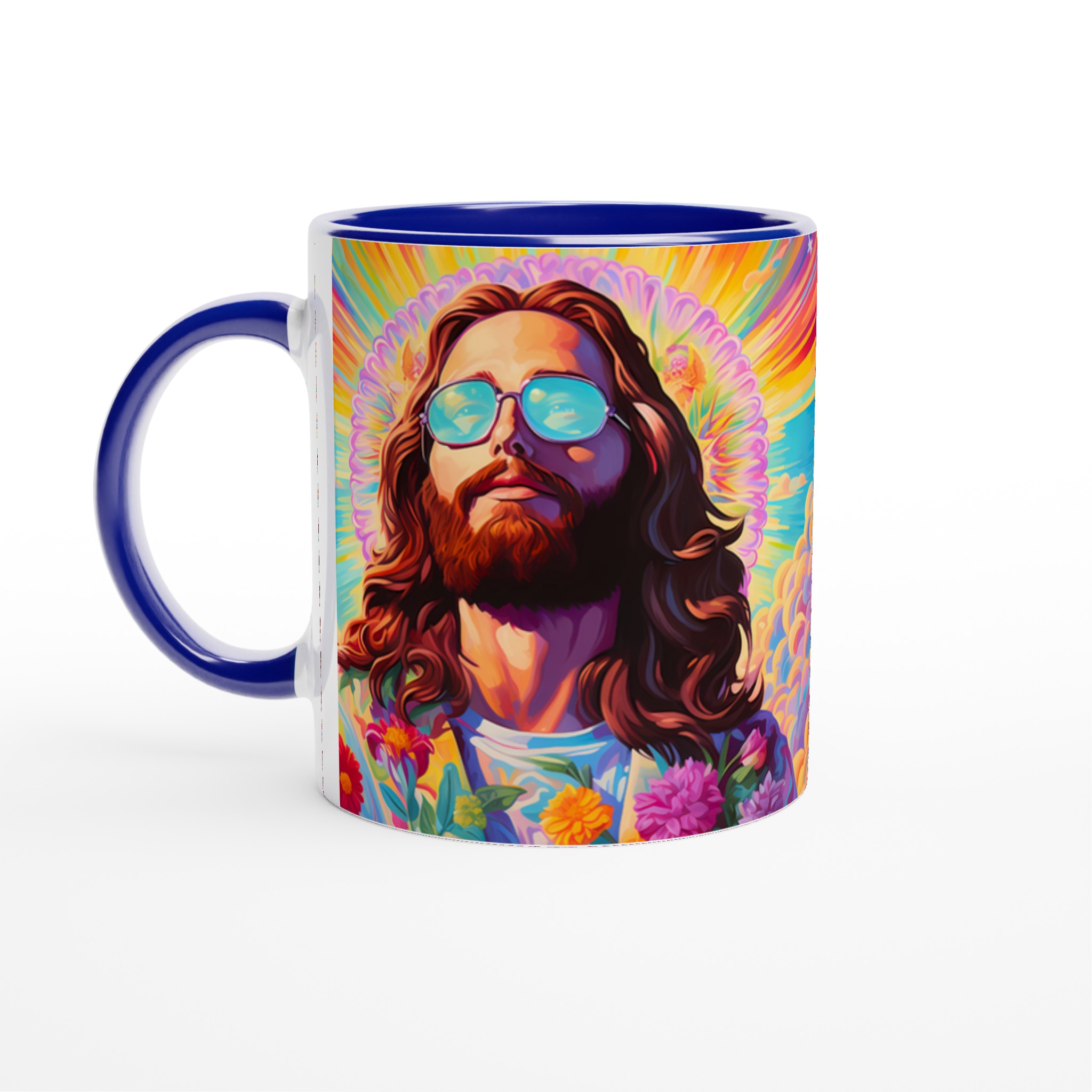 Psykedelisk Jesus Mugg: Levande Hippie Konst & Retro Vibe – 11oz Keramisk Kaffekopp 4 62c50d74-8fe2-4c11-a734-0559ddbc667c