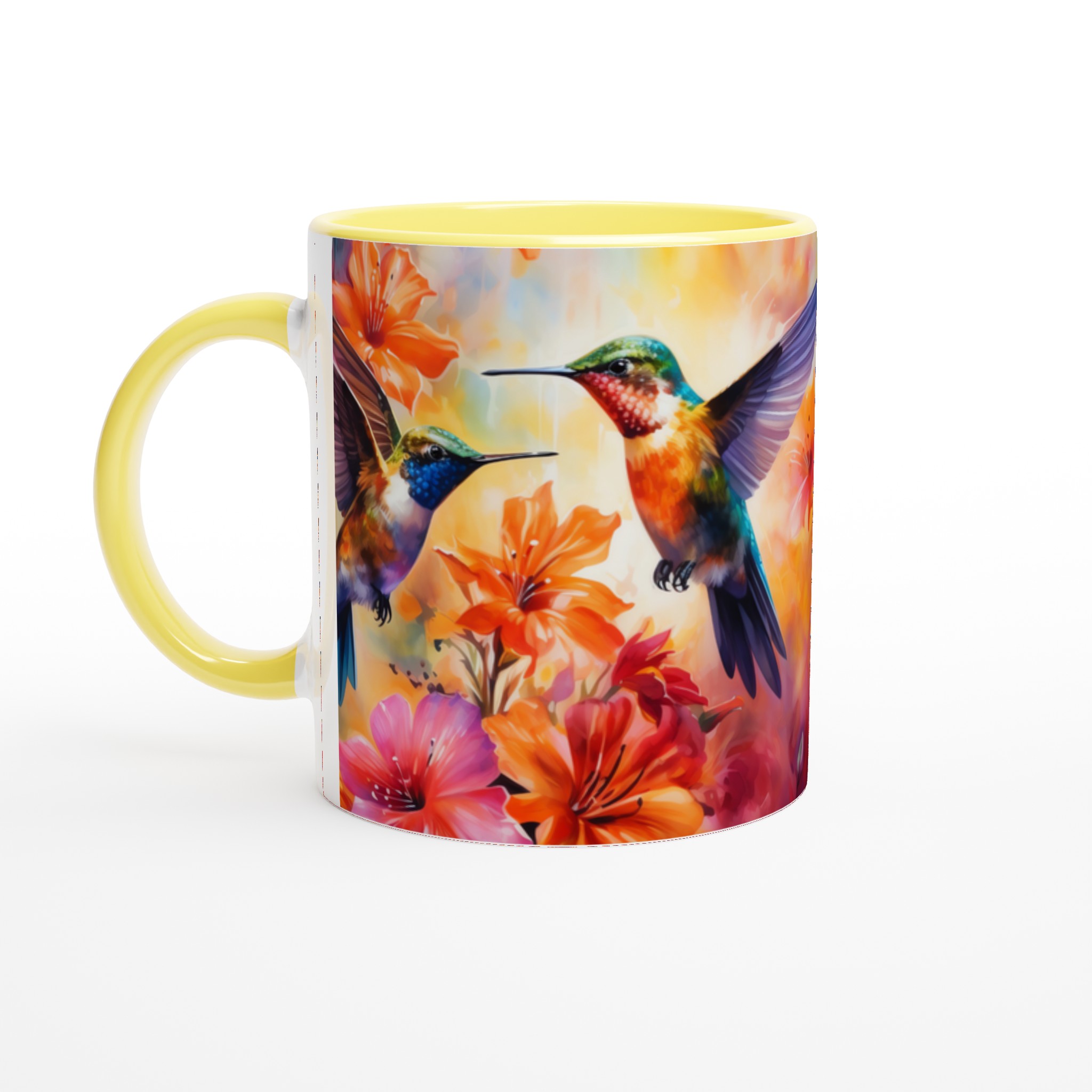 Färgsprakande Kolibrimugg – 11 oz Keramikmugg med Tropisk Blomsterprakt i Valfri Färg 5 62d0a6fc-160a-497c-a017-1e4384f5c788