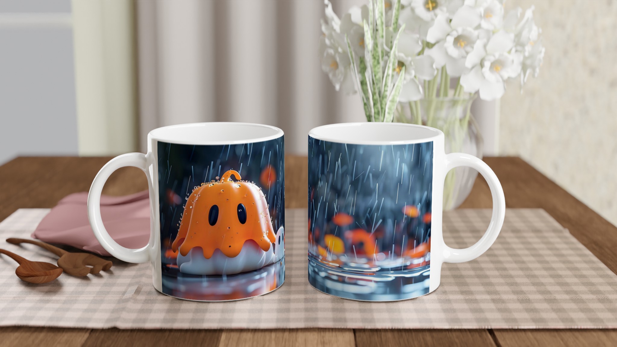 Söt Liten Spökmugg – 11oz Keramikmugg för kalla höstdagar, Välj bland 7 Färgstarka Nyanser! 10 62df048a-cfc0-4fd5-a385-577ac3cf067f