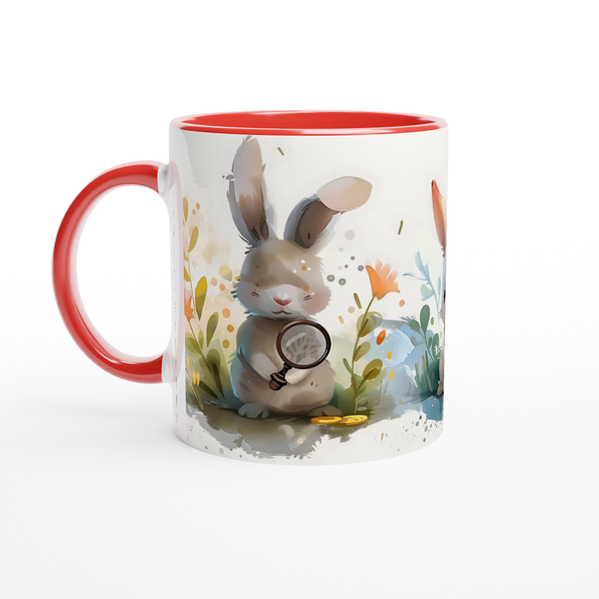 Söta Vattenfärgkaniner 11oz Keramisk Mugg – Välj bland 7 charmiga färger! 2 62f53224-c5cd-425d-a632-9a1f6f14d52e