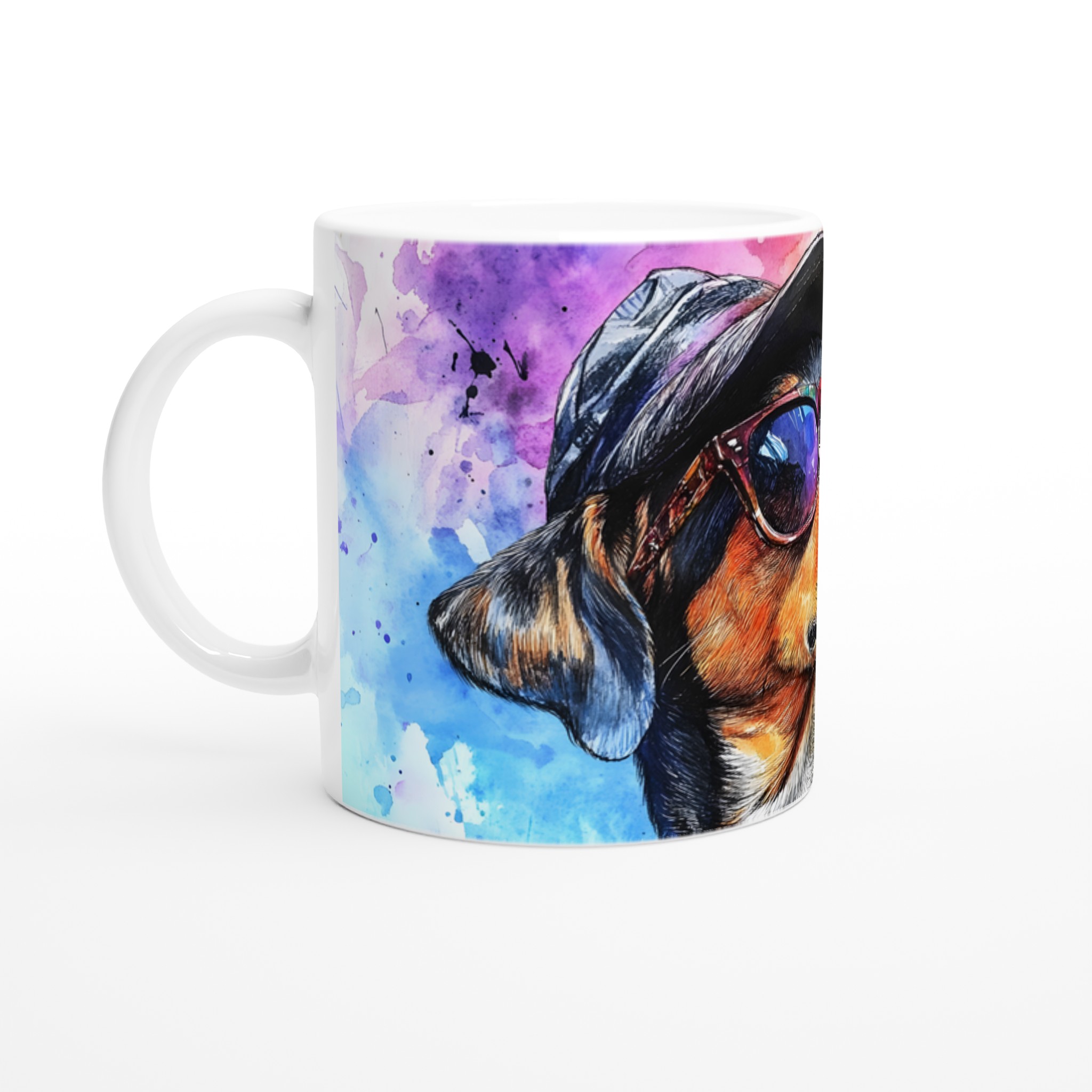 Cool Dog Watercolor Art Mugg – Färgstark 11oz Keramikmugg i ditt val av 7 nyanser 1 6368234f-4b8a-4039-aa83-da805634c3d8