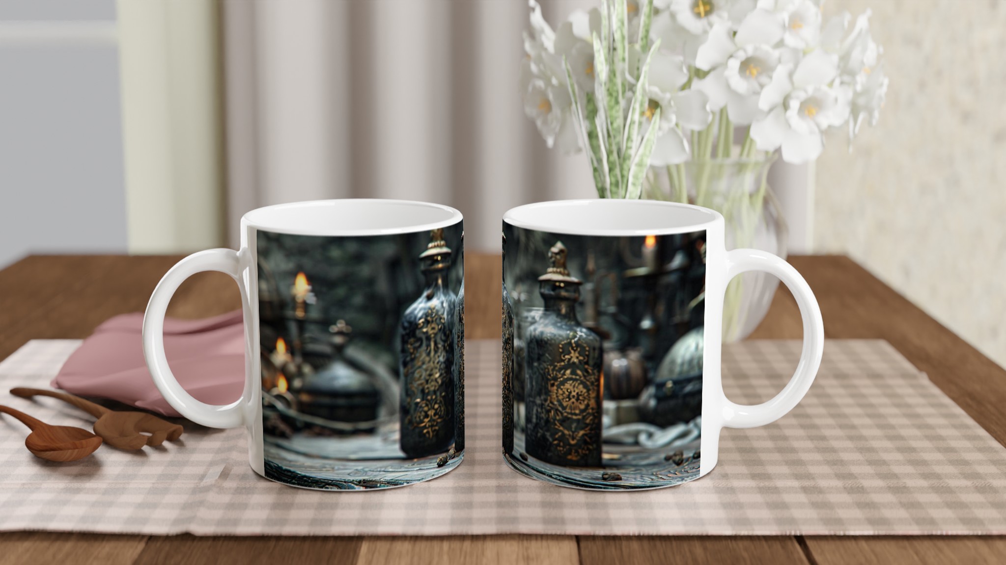 Mystisk Elixir Mugg – 11oz Keramikmugg med Guld- och Svart Magisk Design 10 63871515-a7dd-4a82-a104-b11fdc65dd25