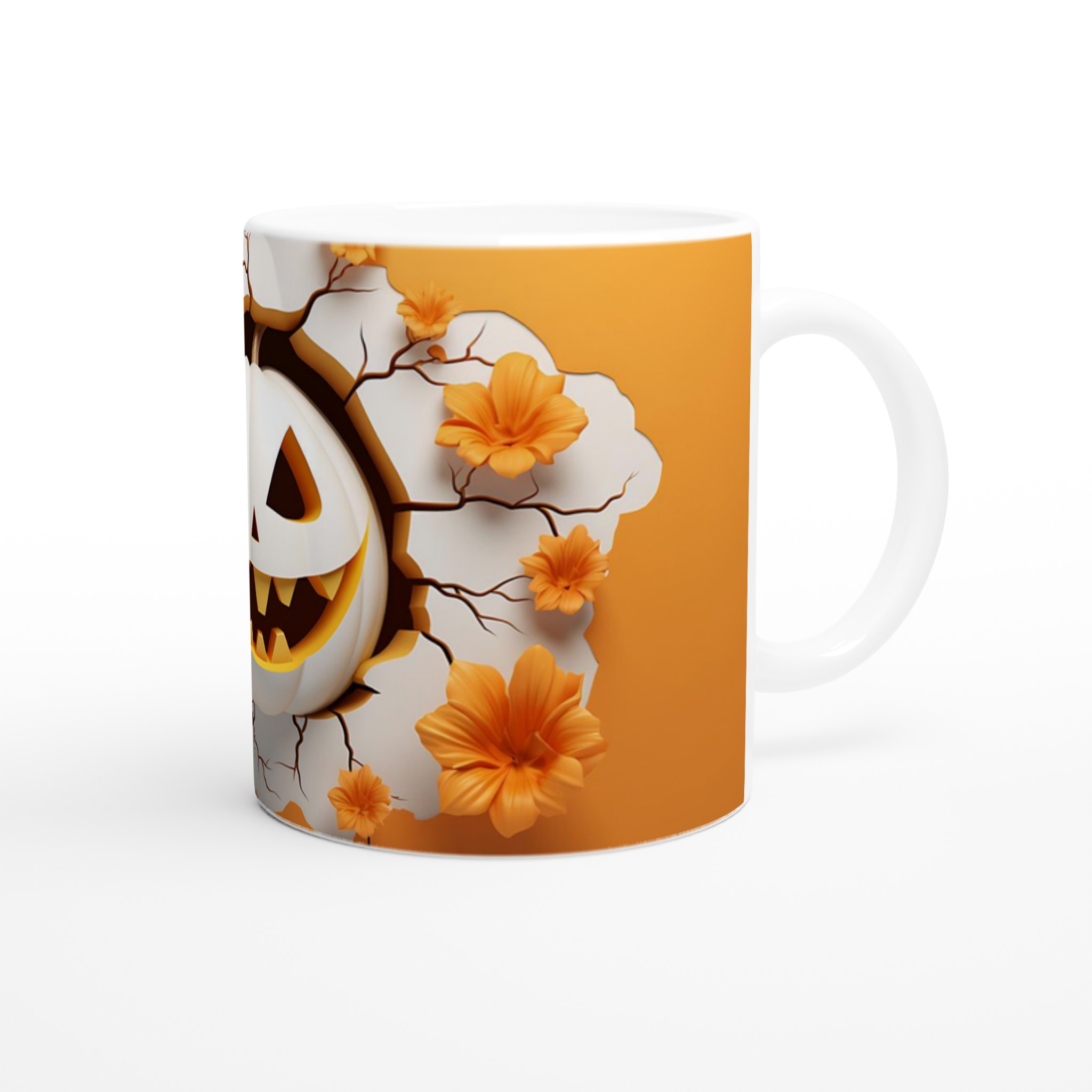Busig Halloween Mugg – Vit Keramikmugg med Skrämmande Söt Pumpa 9 639729b9-636b-4b39-a256-8488ae18fb77