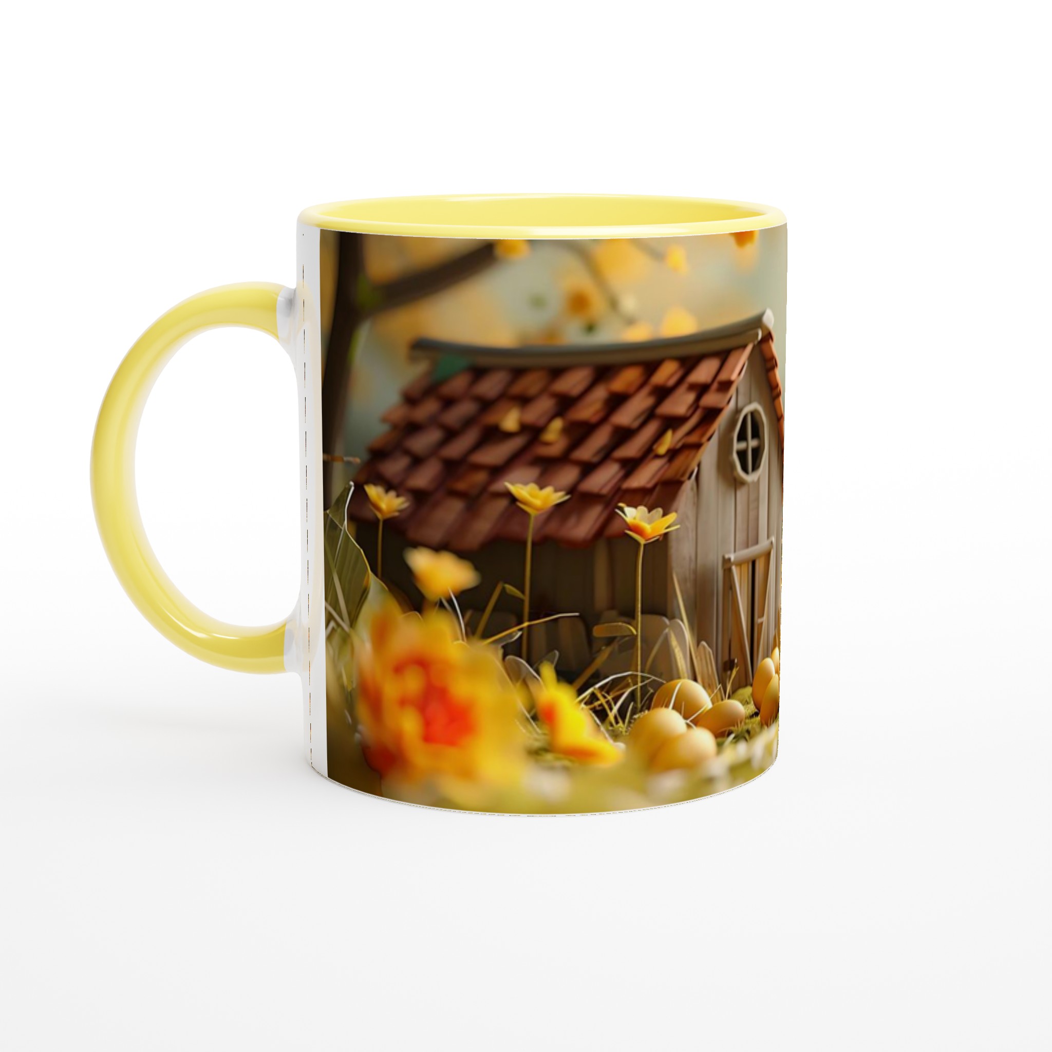 Påskens Charm: Söt kyckling & Ägg Keramisk Mugg – 11oz Kaffekopp i ditt färgval 5 64239636-4fc6-40d6-aabb-4c2ff0f5251e